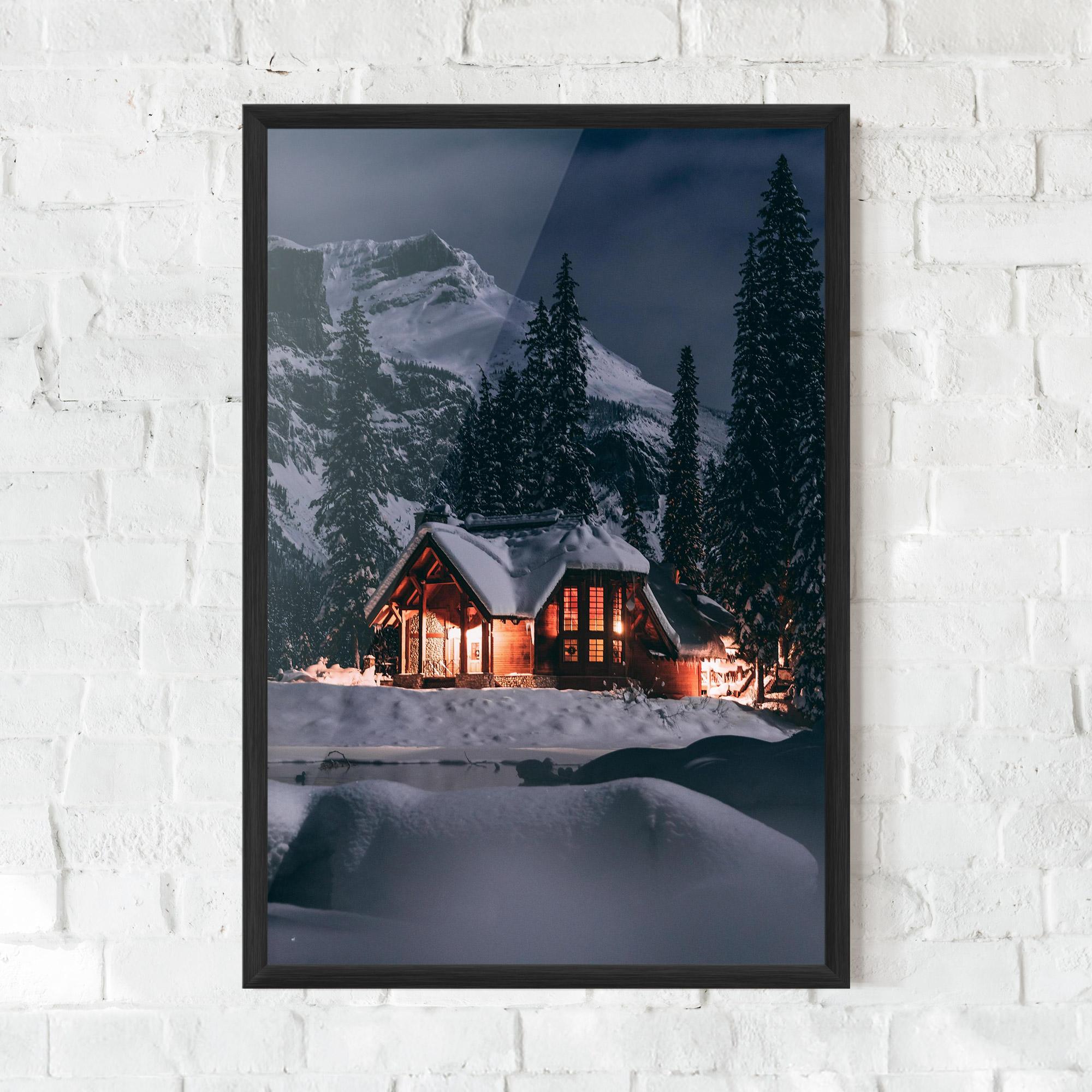 Poster Înrămat Winter House mockup 0