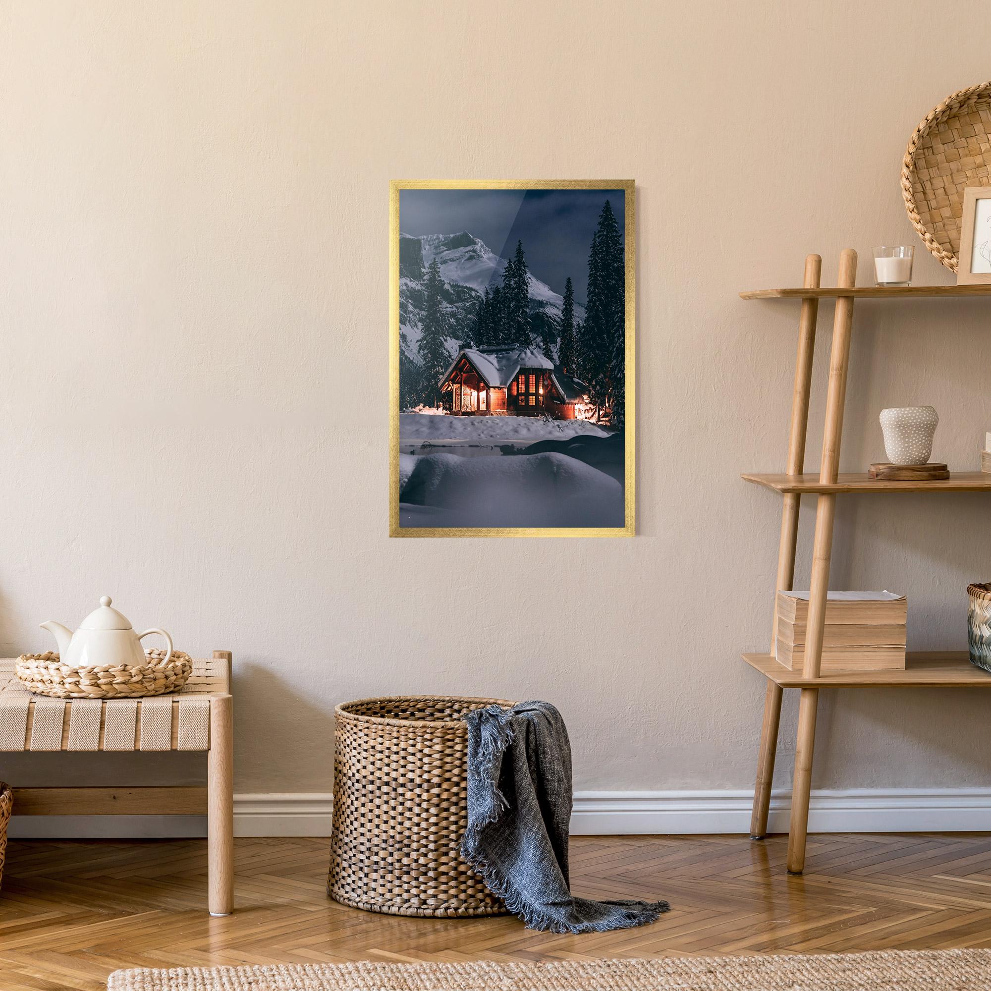 Poster Înrămat Winter House mockup 9