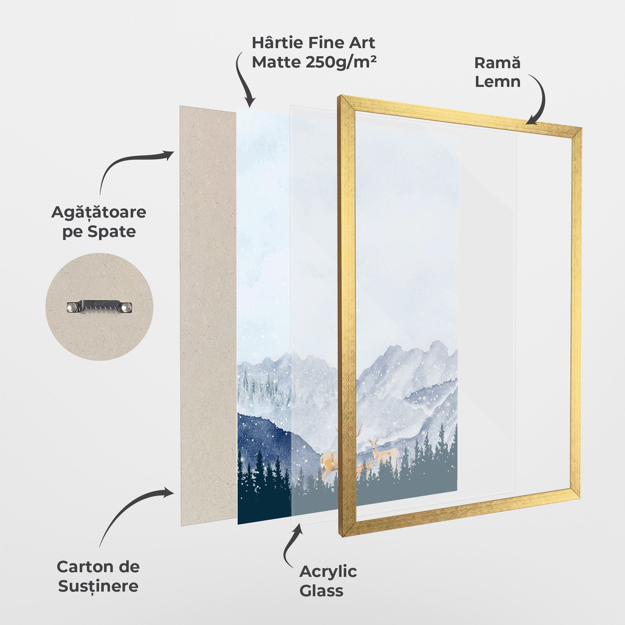 Winter Deers mockup 1