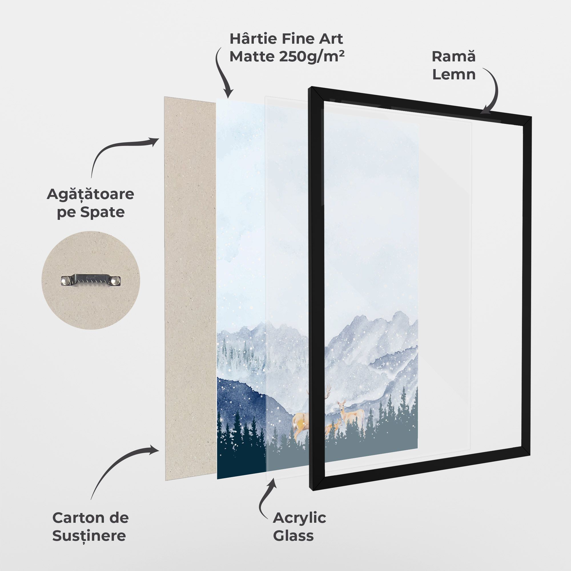 Winter Deers mockup 1