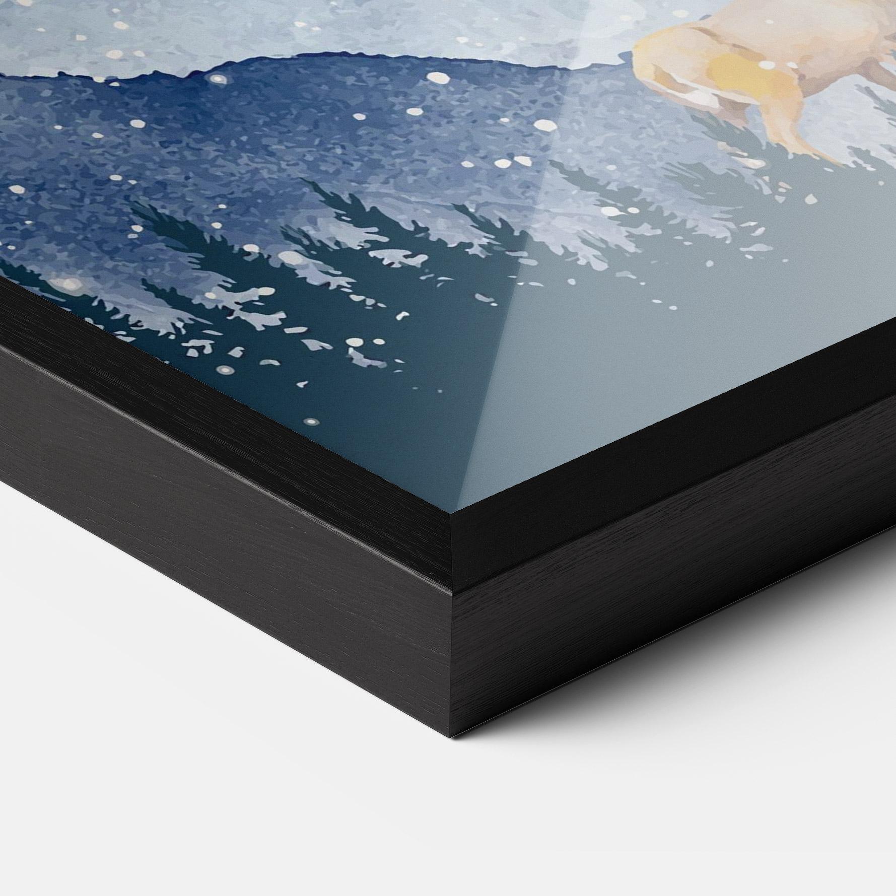 Poster Înrămat Winter Deers mockup 3