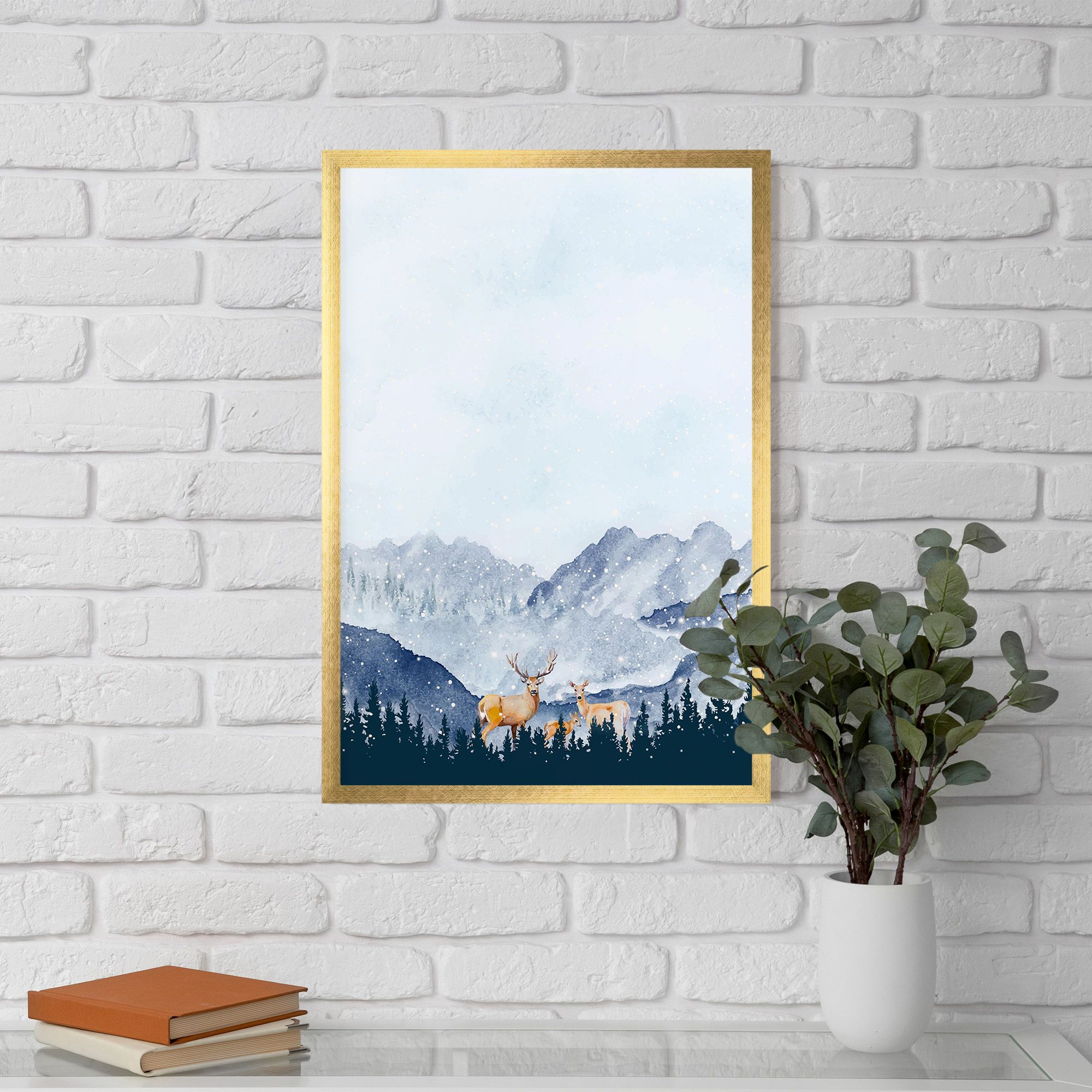 Winter Deers mockup 5