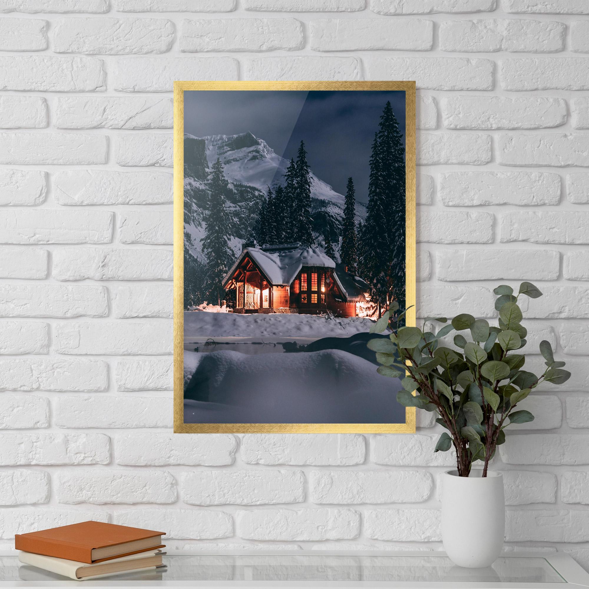 Poster Înrămat Winter House mockup 5