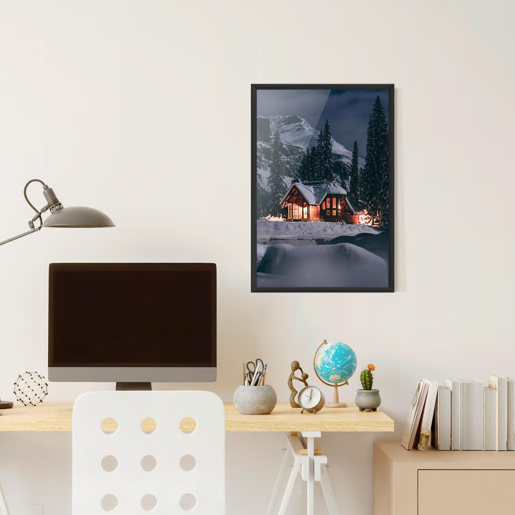 Poster Înrămat Winter House mockup 6