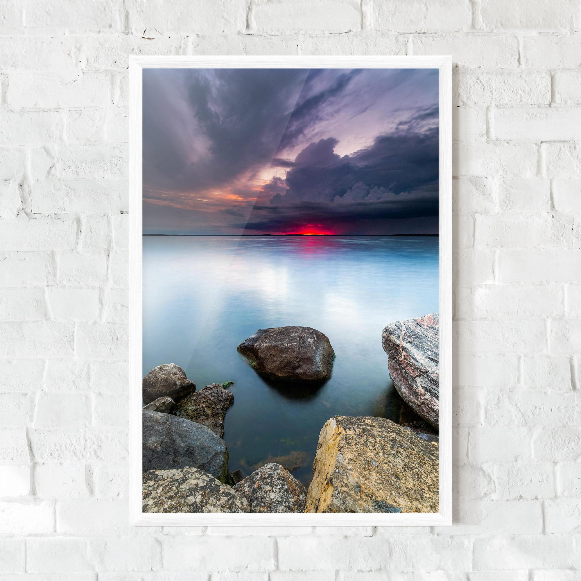 Poster Înrămat Lake Sunset mockup 0