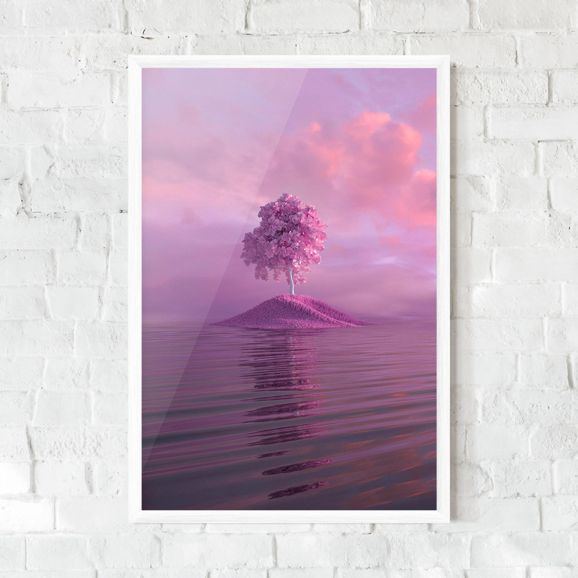 Poster Înrămat Pink Landscape mockup 0
