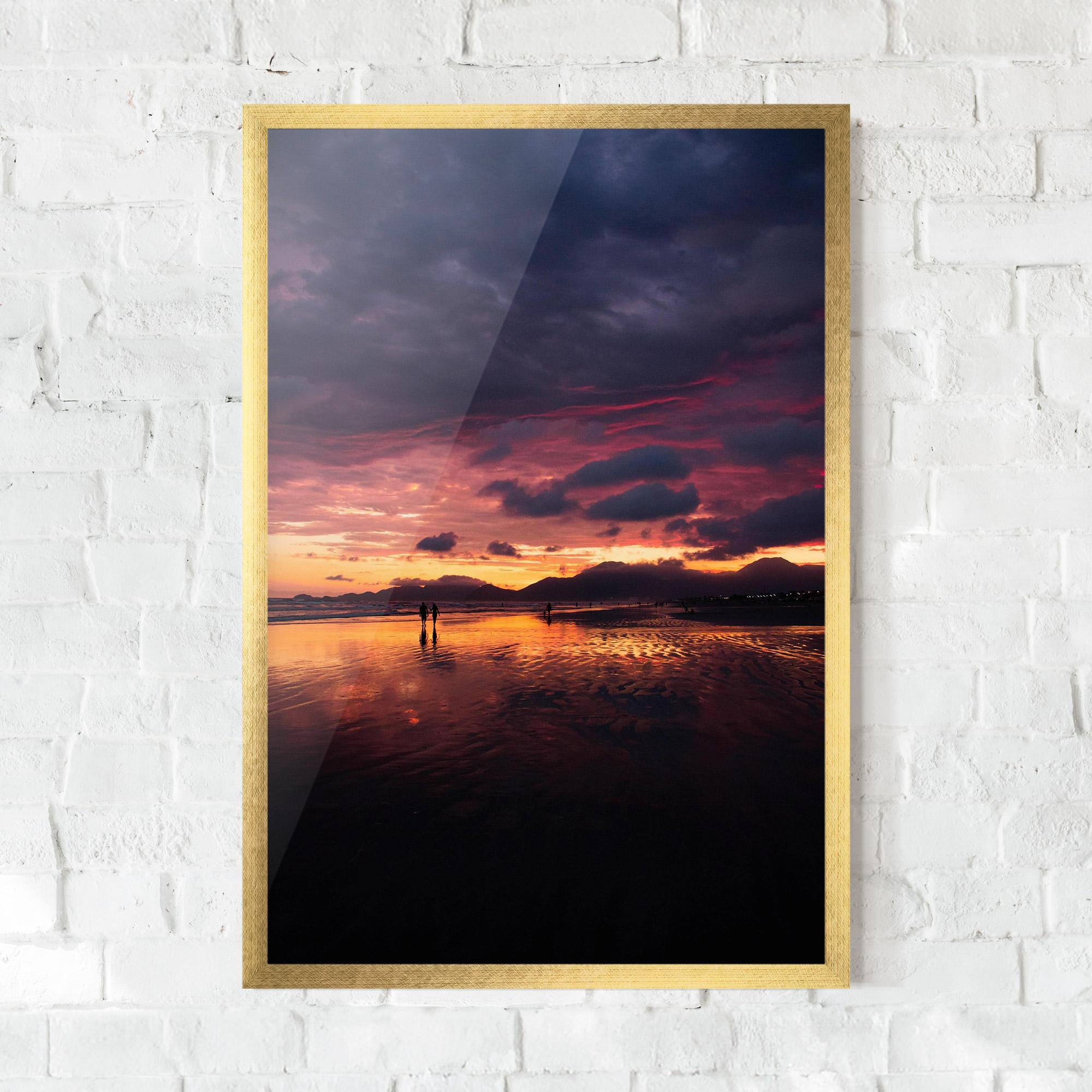Poster Înrămat Beach At Sunset mockup 0