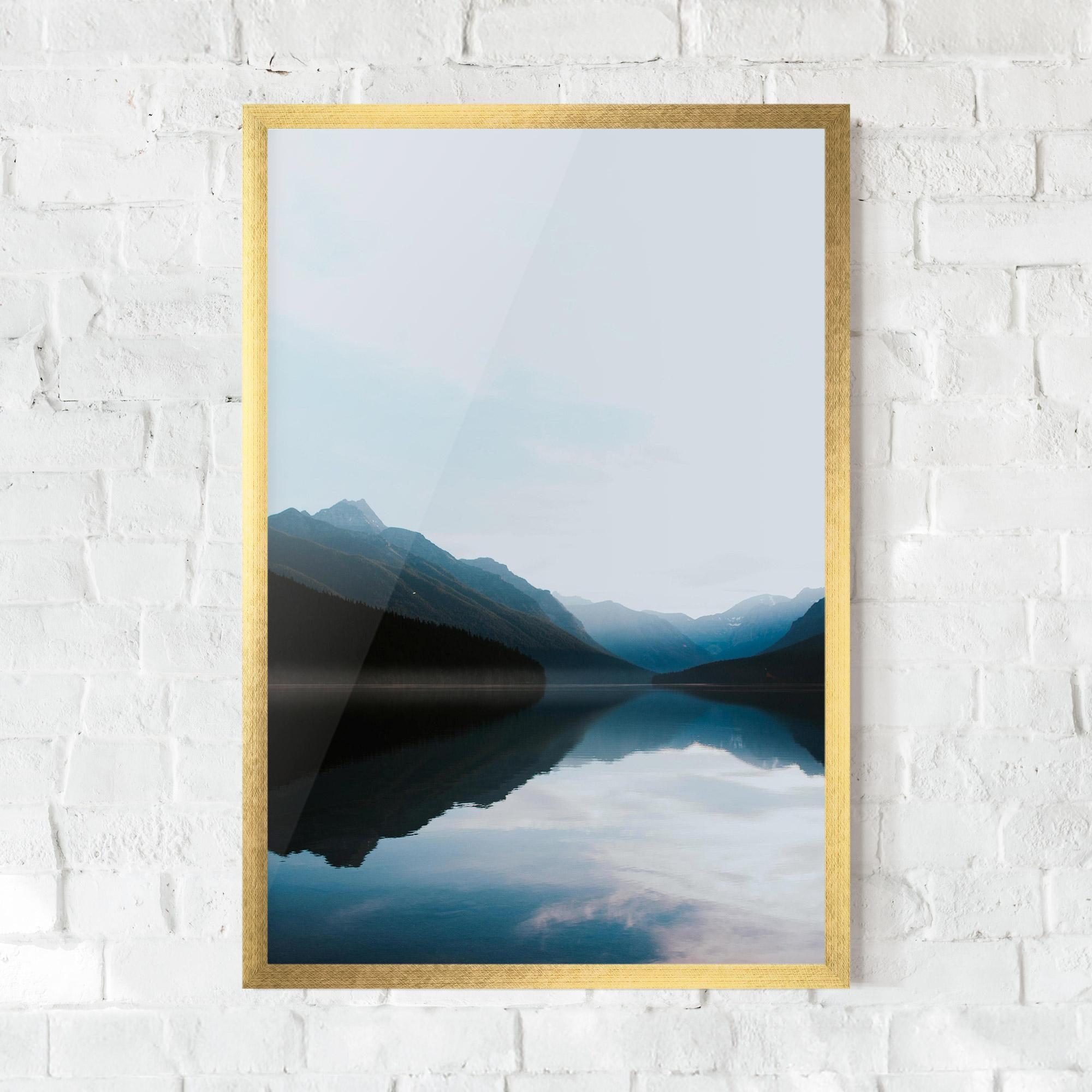 Poster Înrămat Foggy Blue Light mockup 0