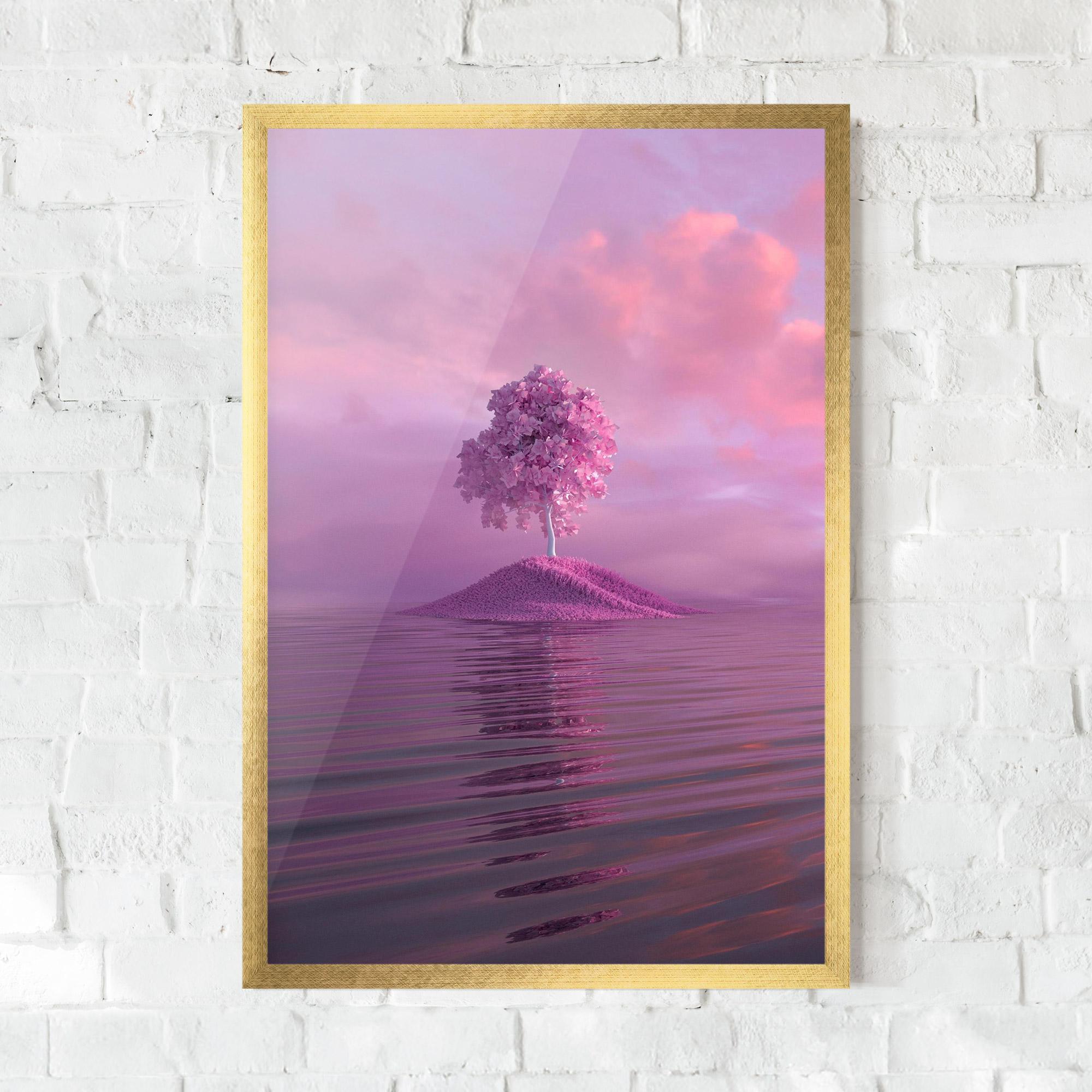 Poster Înrămat Pink Landscape mockup 0