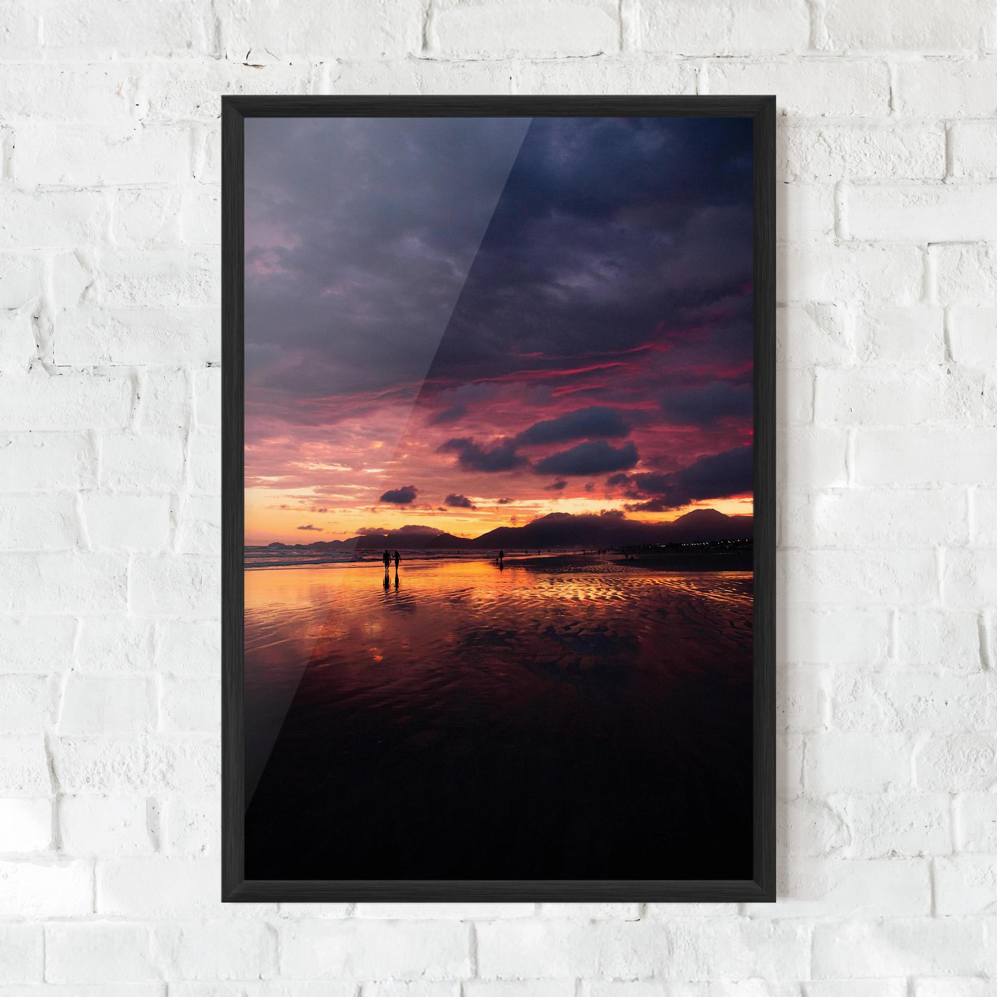 Poster Înrămat Beach At Sunset mockup 0