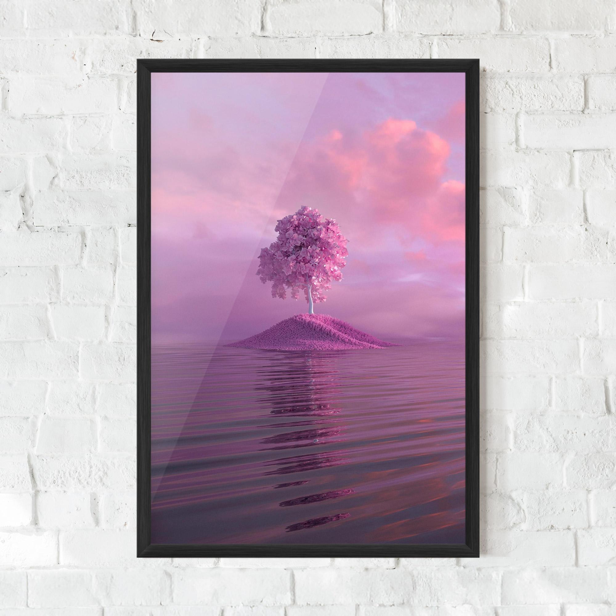 Poster Înrămat Pink Landscape mockup 0