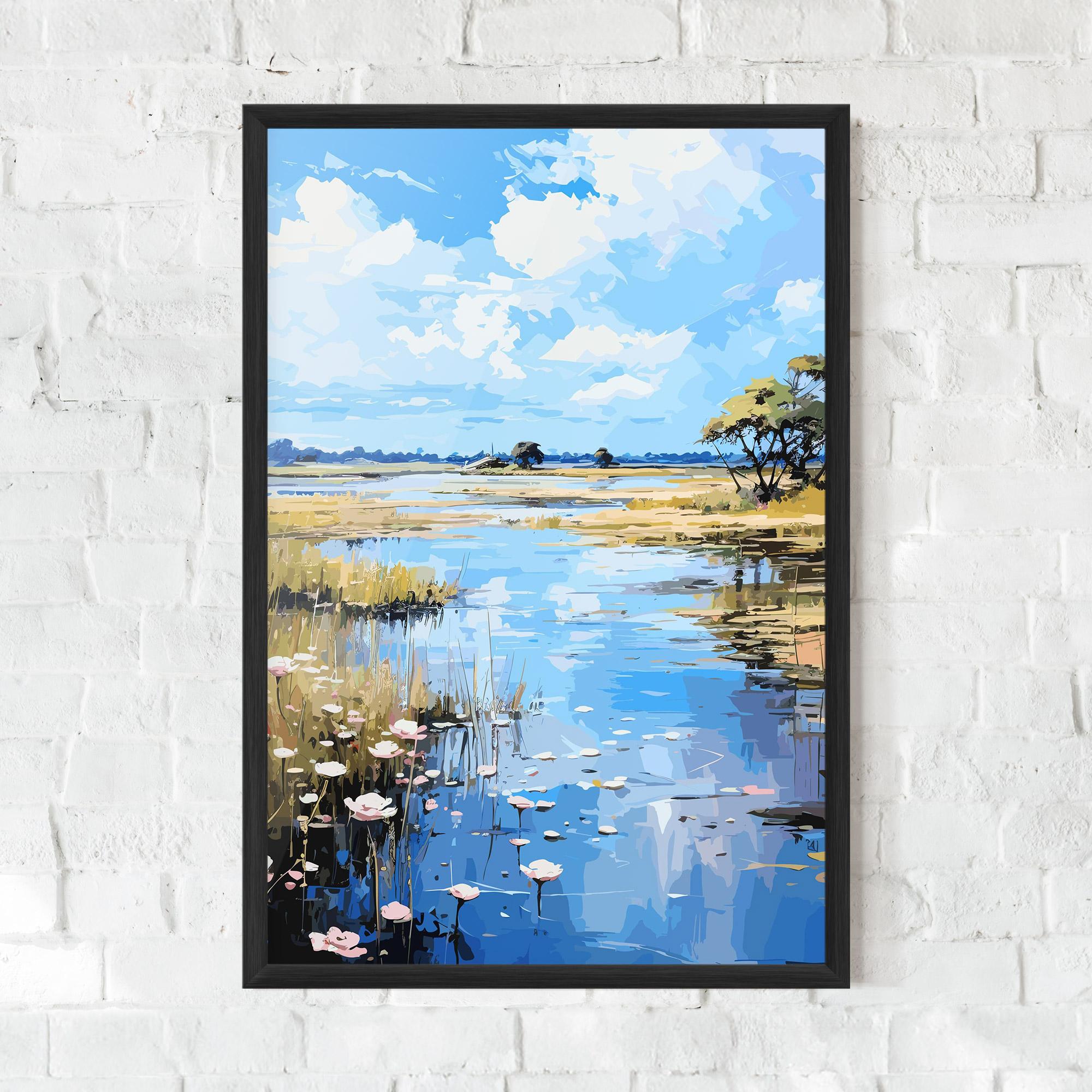 Poster Înrămat Riverside Flowers mockup 0