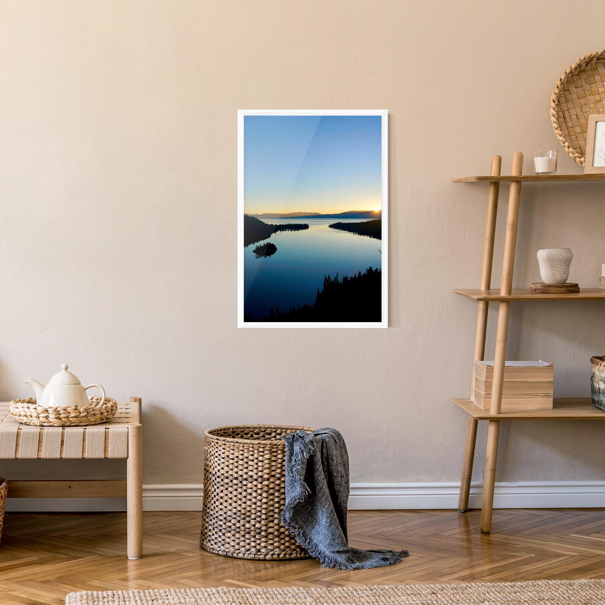 Poster Înrămat Blue Sky Lake mockup 9