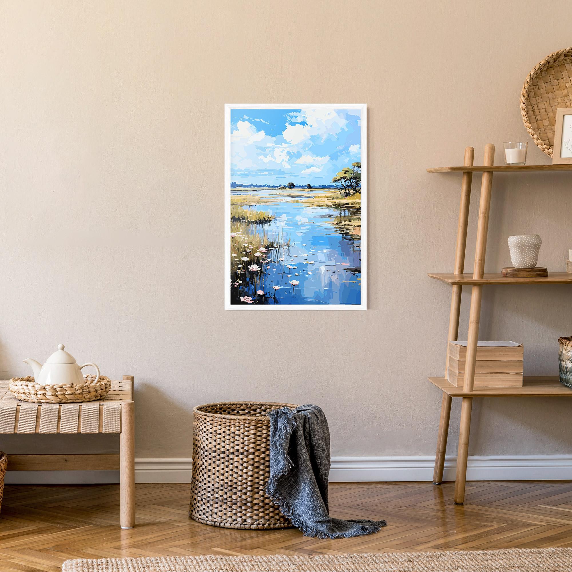 Poster Înrămat Riverside Flowers mockup 9