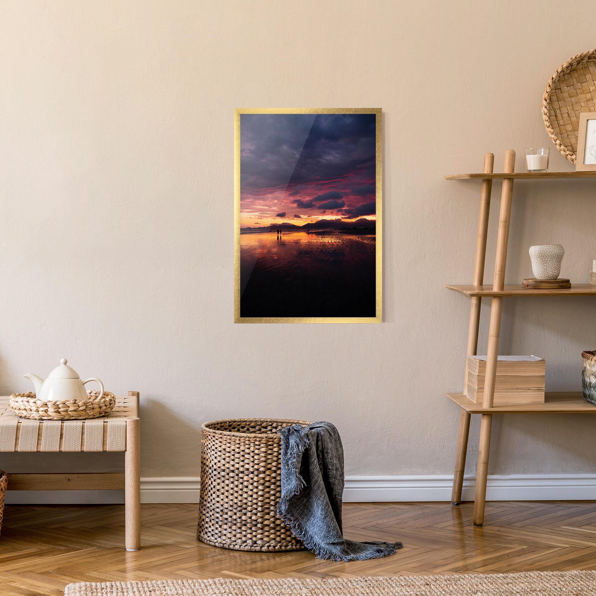 Poster Înrămat Beach At Sunset mockup 9