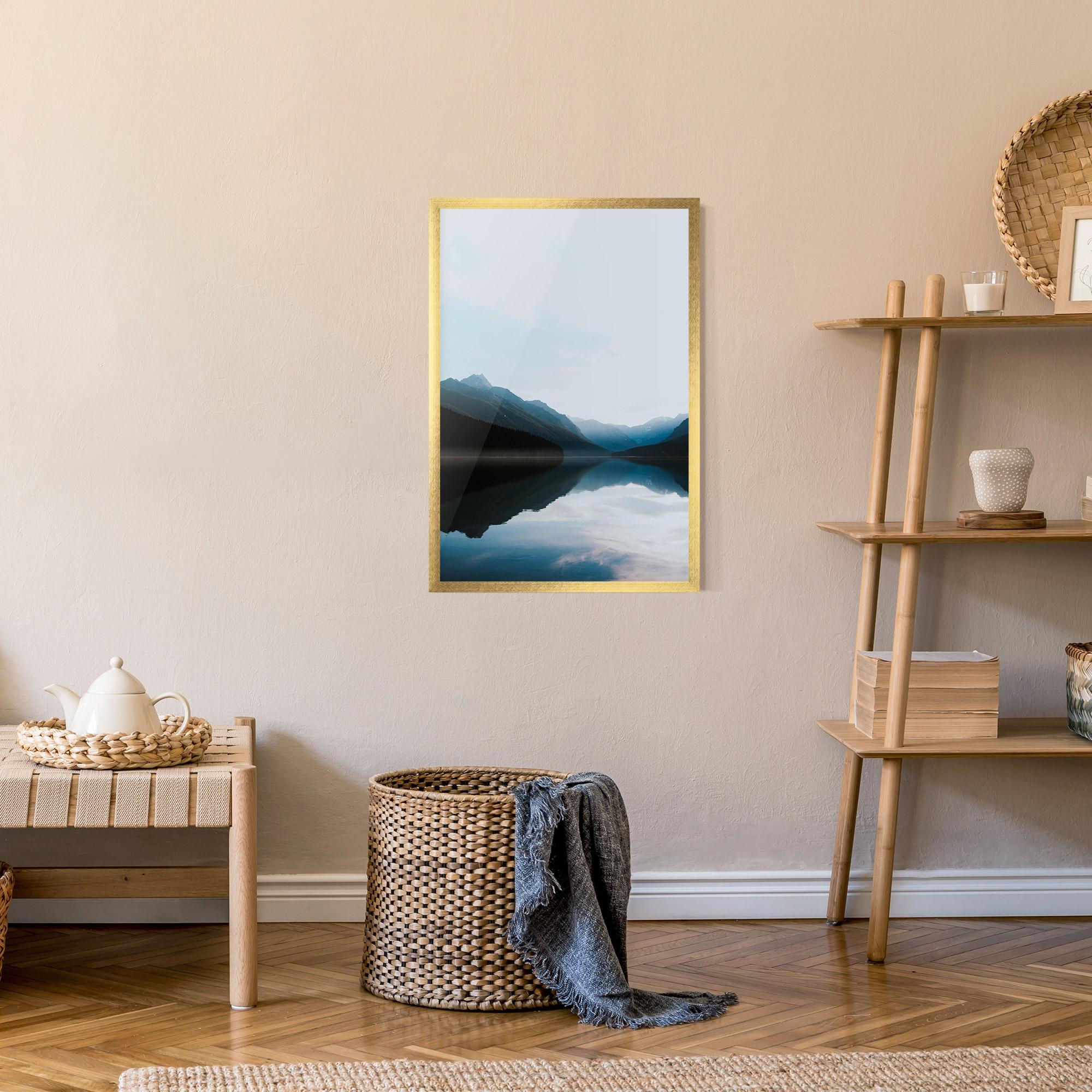 Poster Înrămat Foggy Blue Light mockup 9