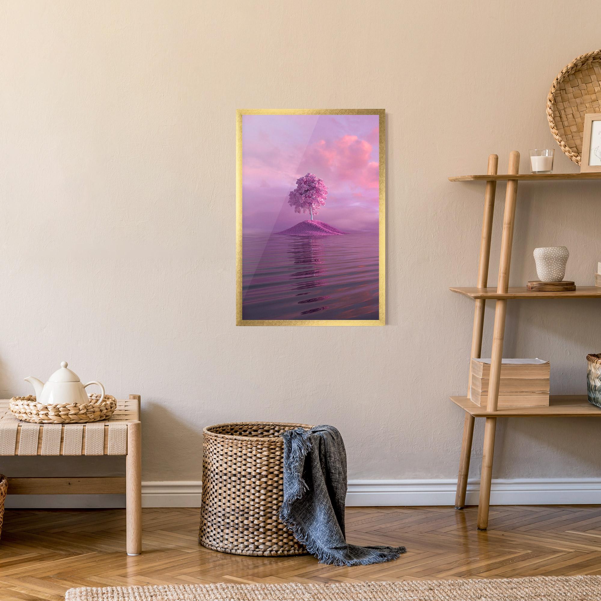 Poster Înrămat Pink Landscape mockup 9