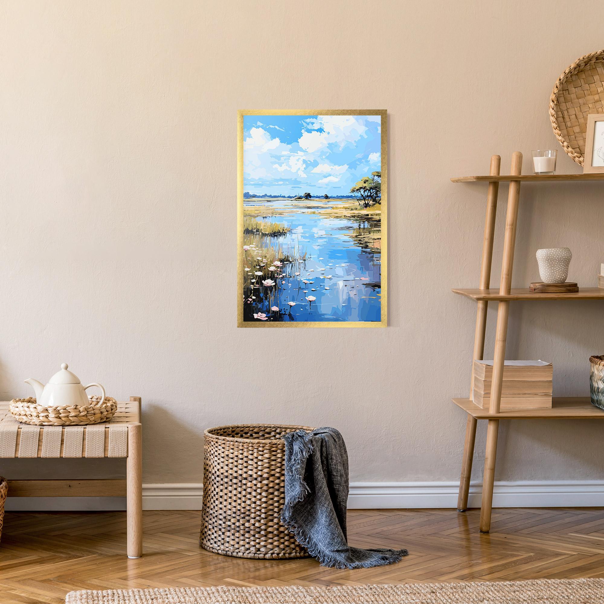 Poster Înrămat Riverside Flowers mockup 9