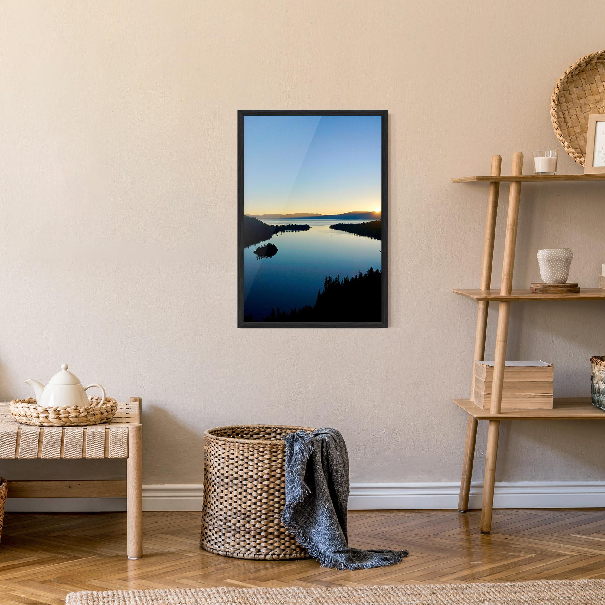 Poster Înrămat Blue Sky Lake mockup 9