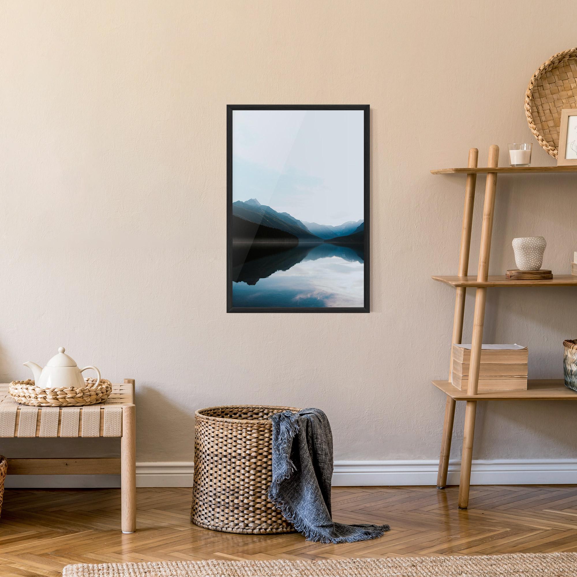 Poster Înrămat Foggy Blue Light mockup 9