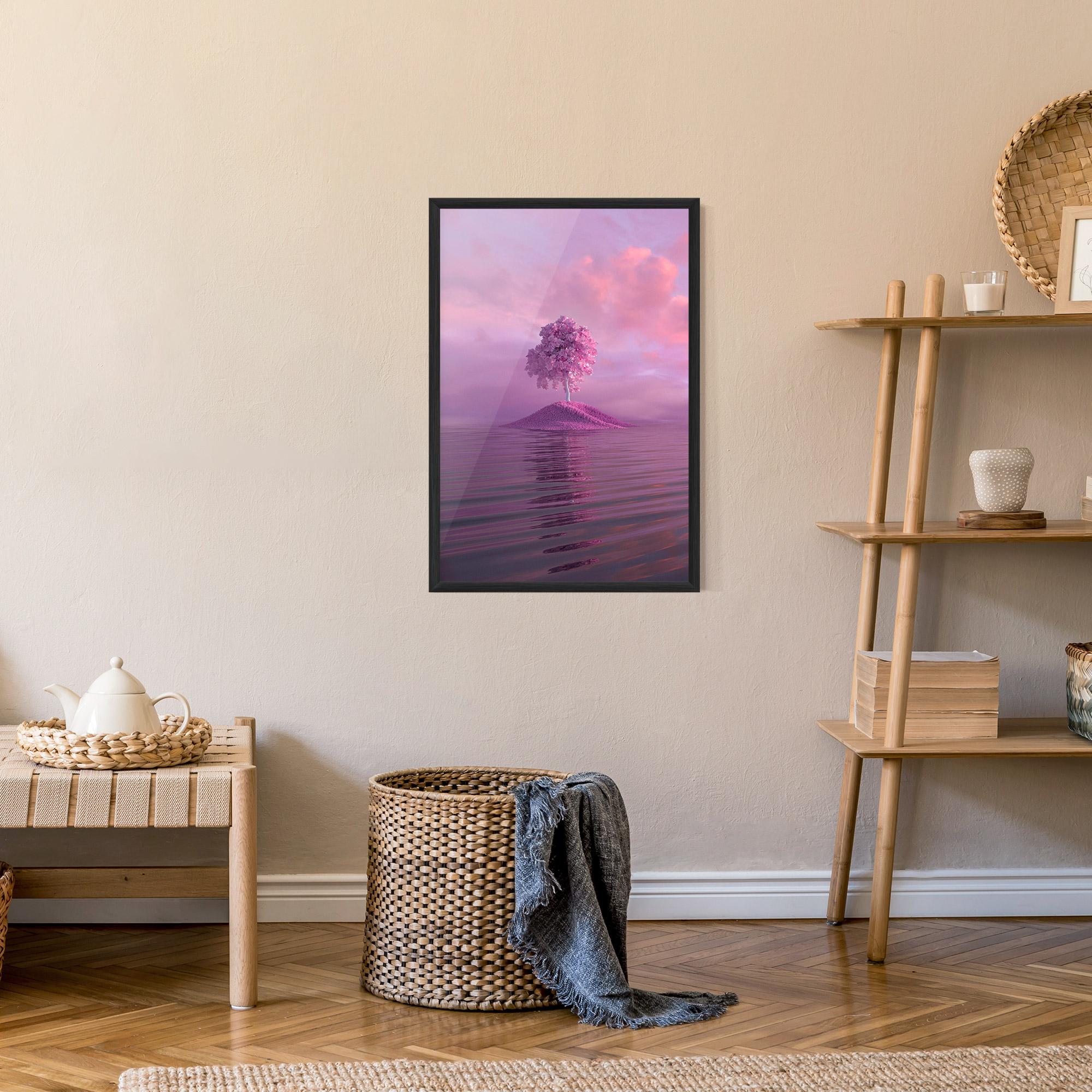 Poster Înrămat Pink Landscape mockup 9