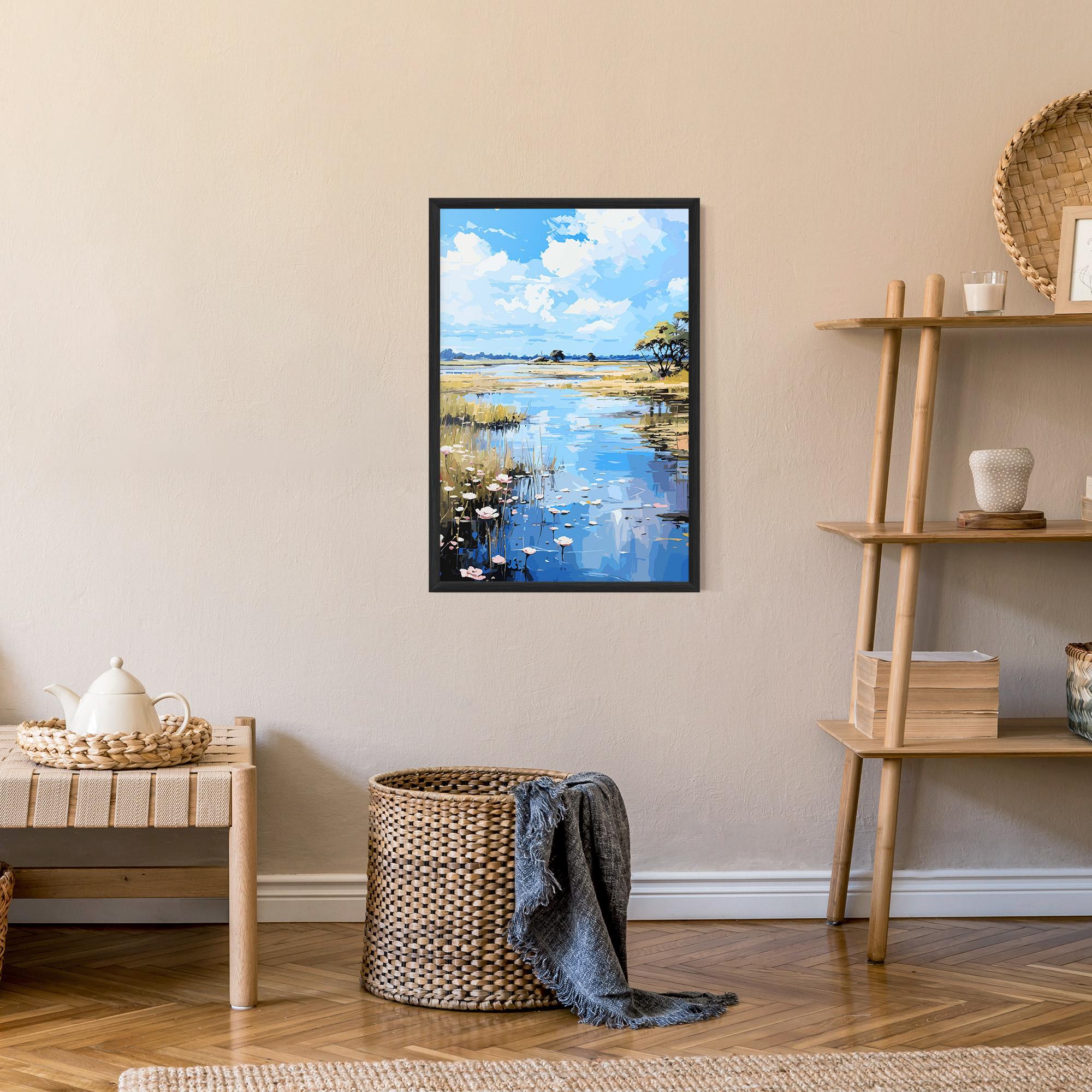 Poster Înrămat Riverside Flowers mockup 9