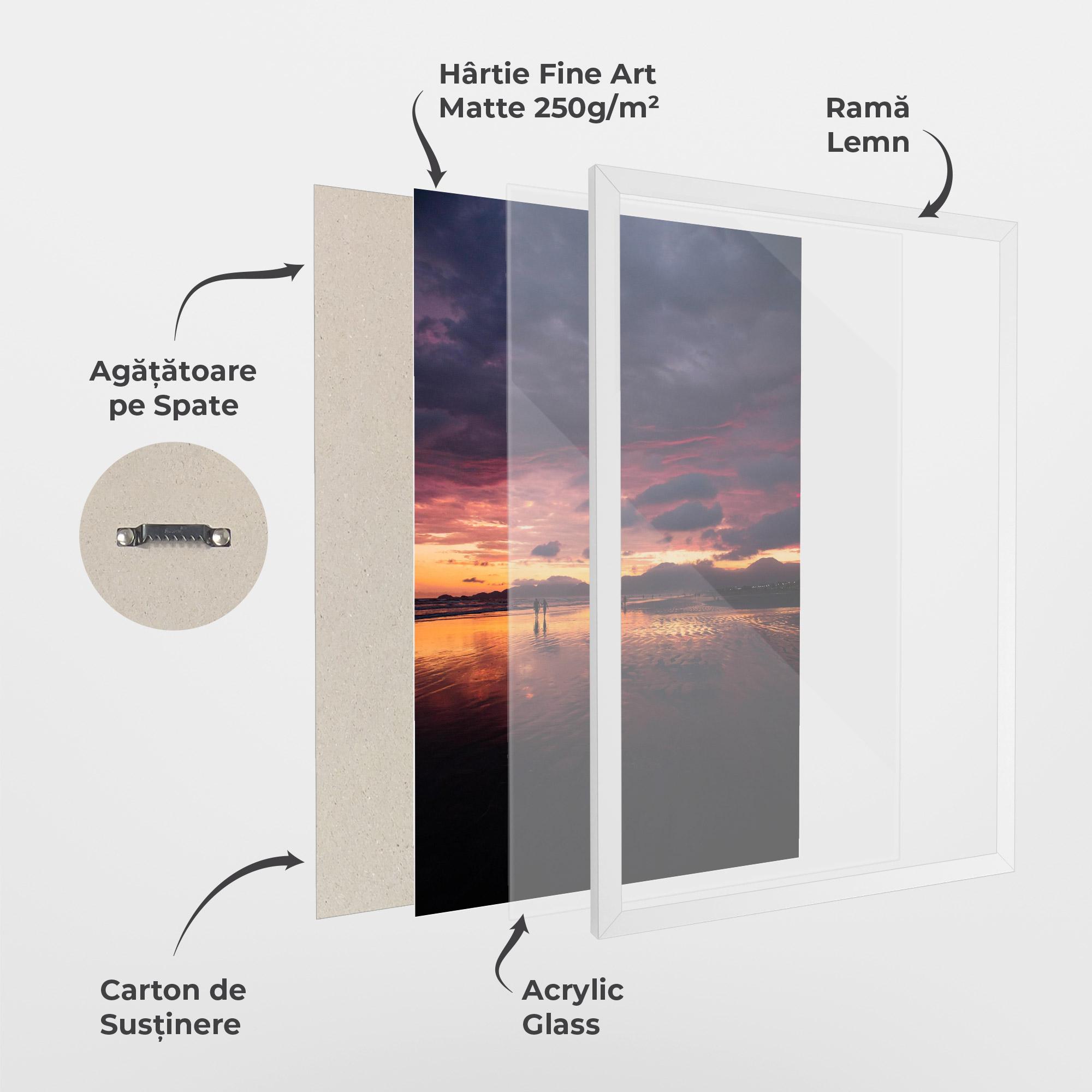 Poster Înrămat Beach At Sunset mockup 1