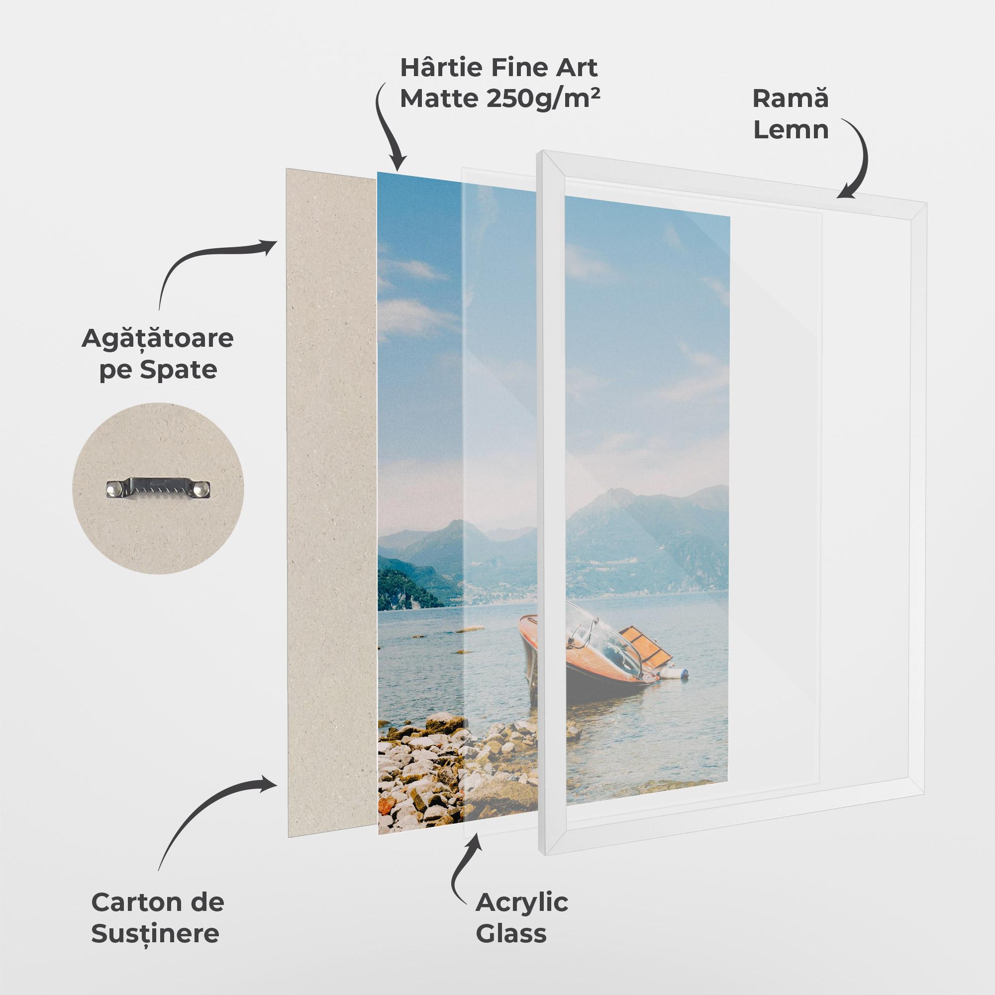 Poster Înrămat Boat On The Lake mockup 1