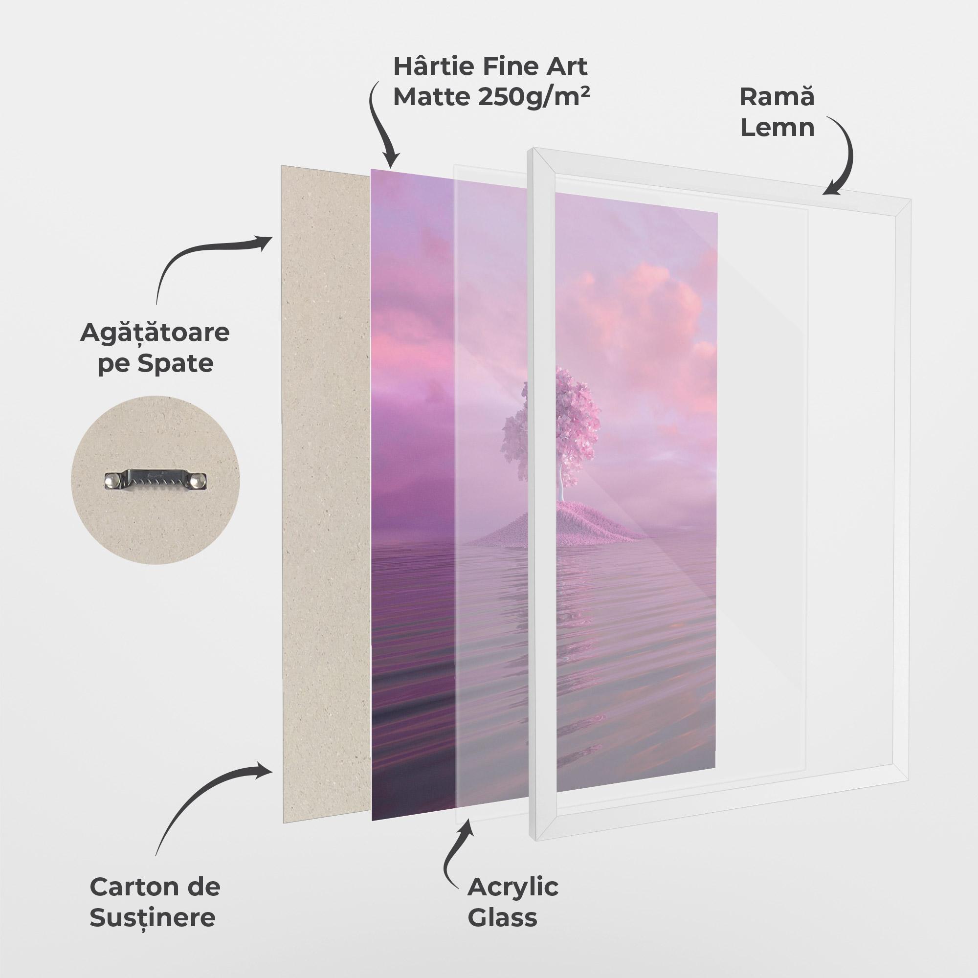 Poster Înrămat Pink Landscape mockup 1