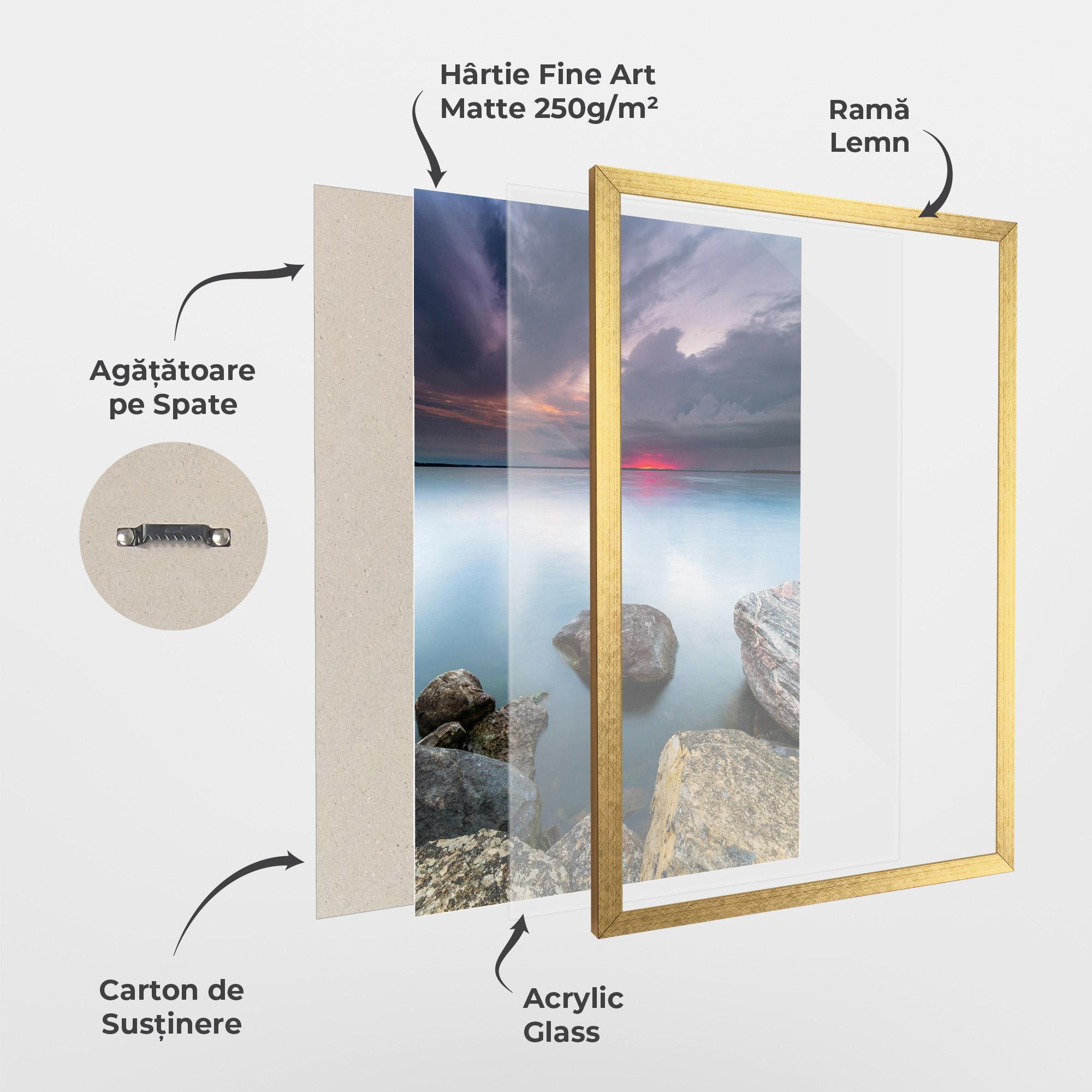 Poster Înrămat Lake Sunset mockup 1