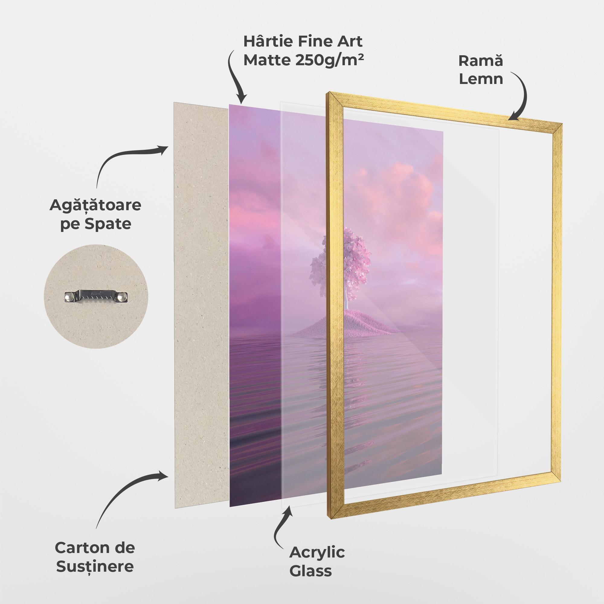 Poster Înrămat Pink Landscape mockup 1