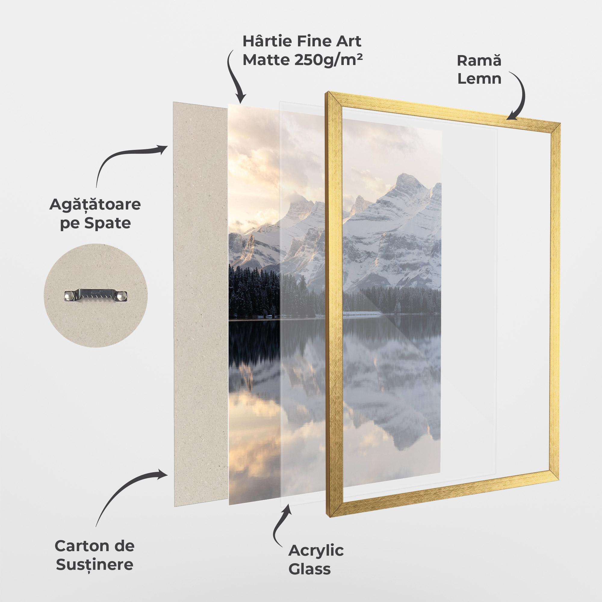 Poster Înrămat Pretty Light Lake mockup 1