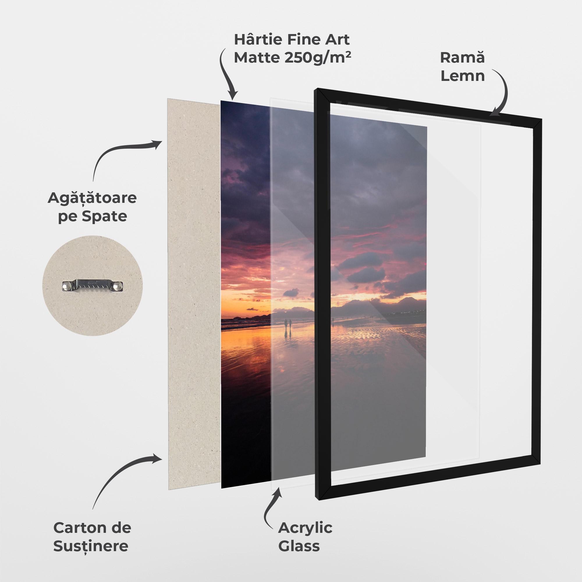 Poster Înrămat Beach At Sunset mockup 1