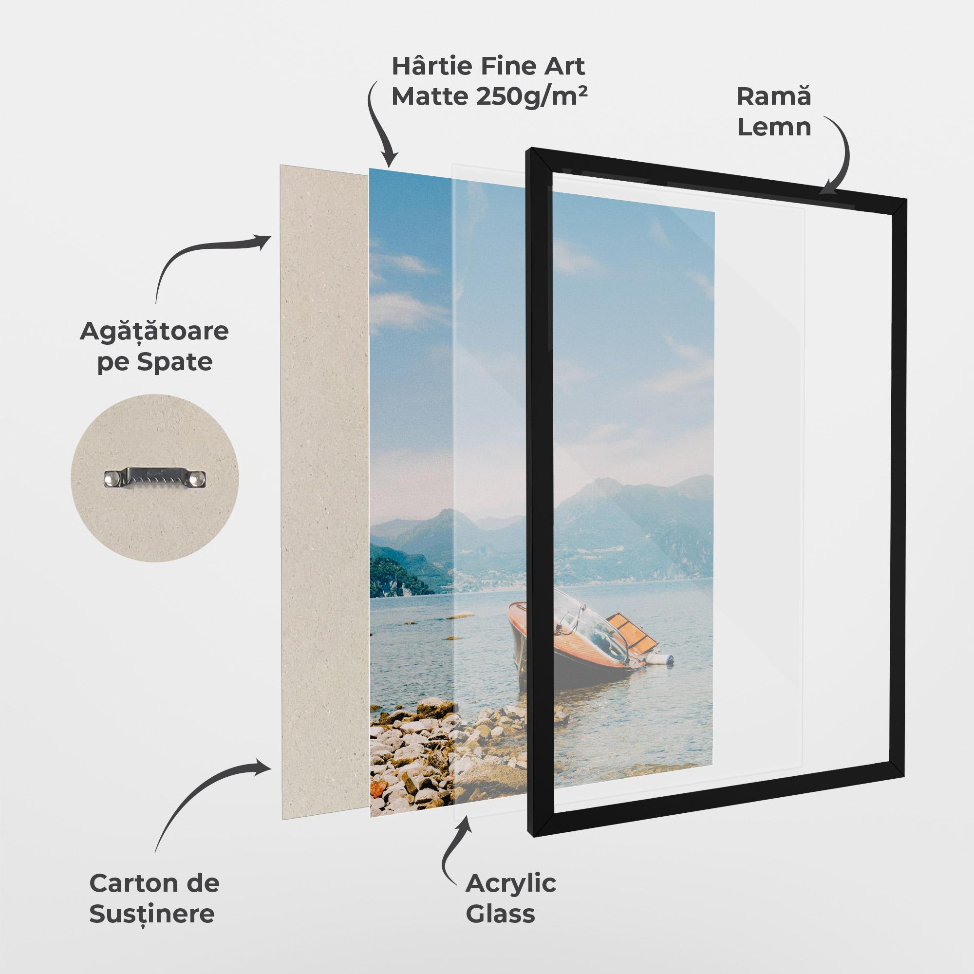 Poster Înrămat Boat On The Lake mockup 1