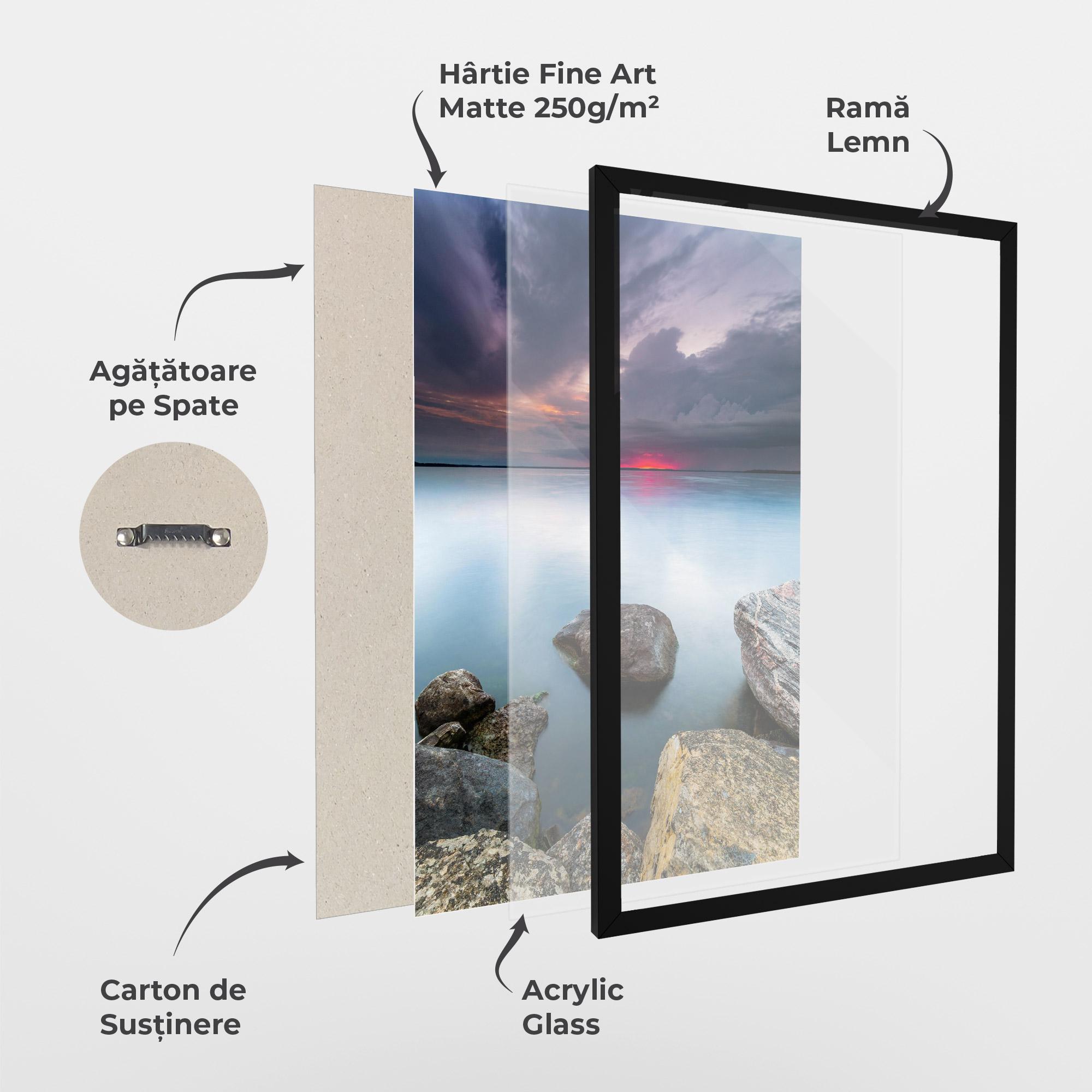 Poster Înrămat Lake Sunset mockup 1