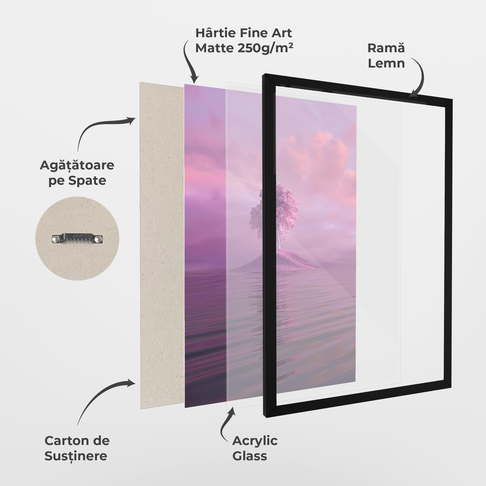 Poster Înrămat Pink Landscape mockup 1