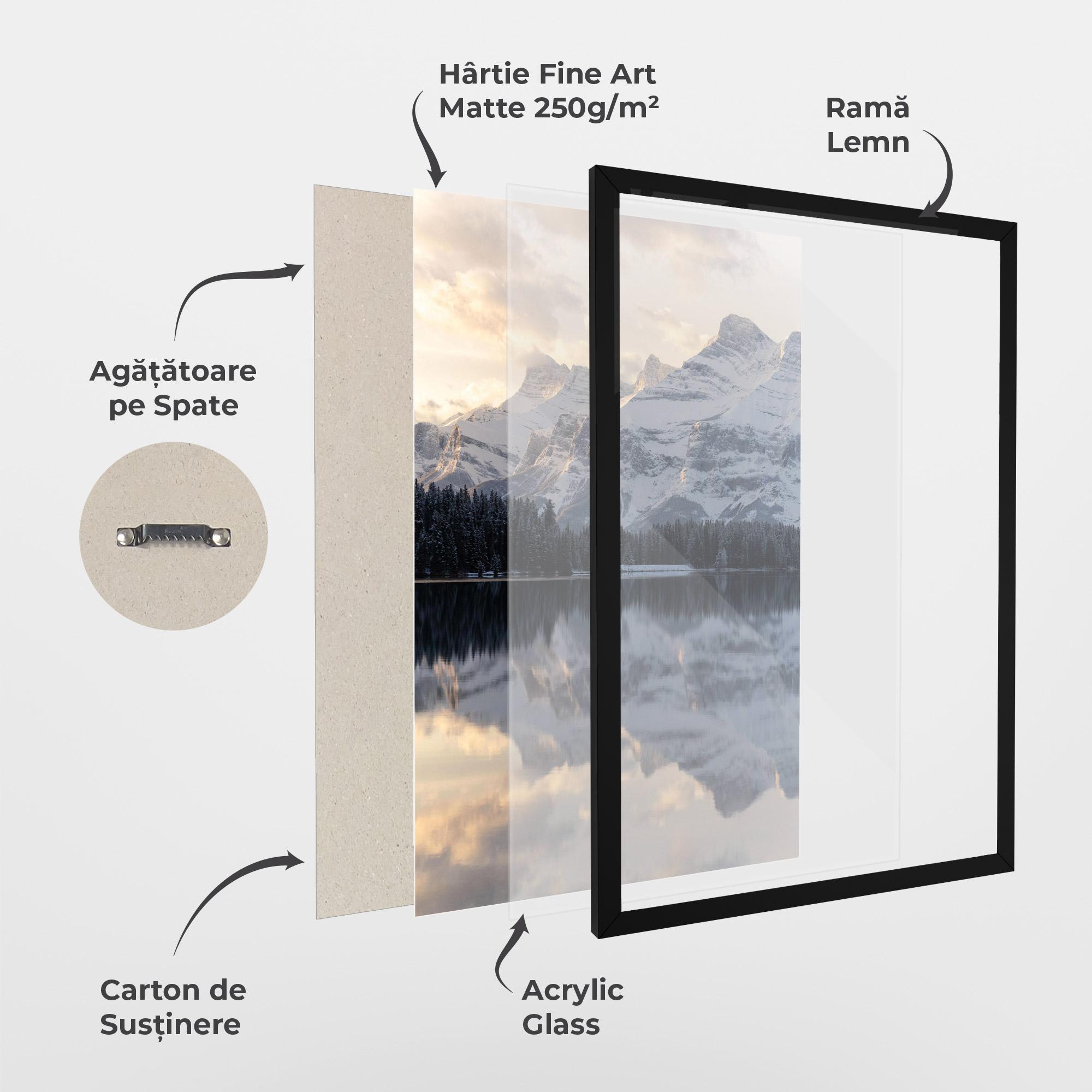 Poster Înrămat Pretty Light Lake mockup 1