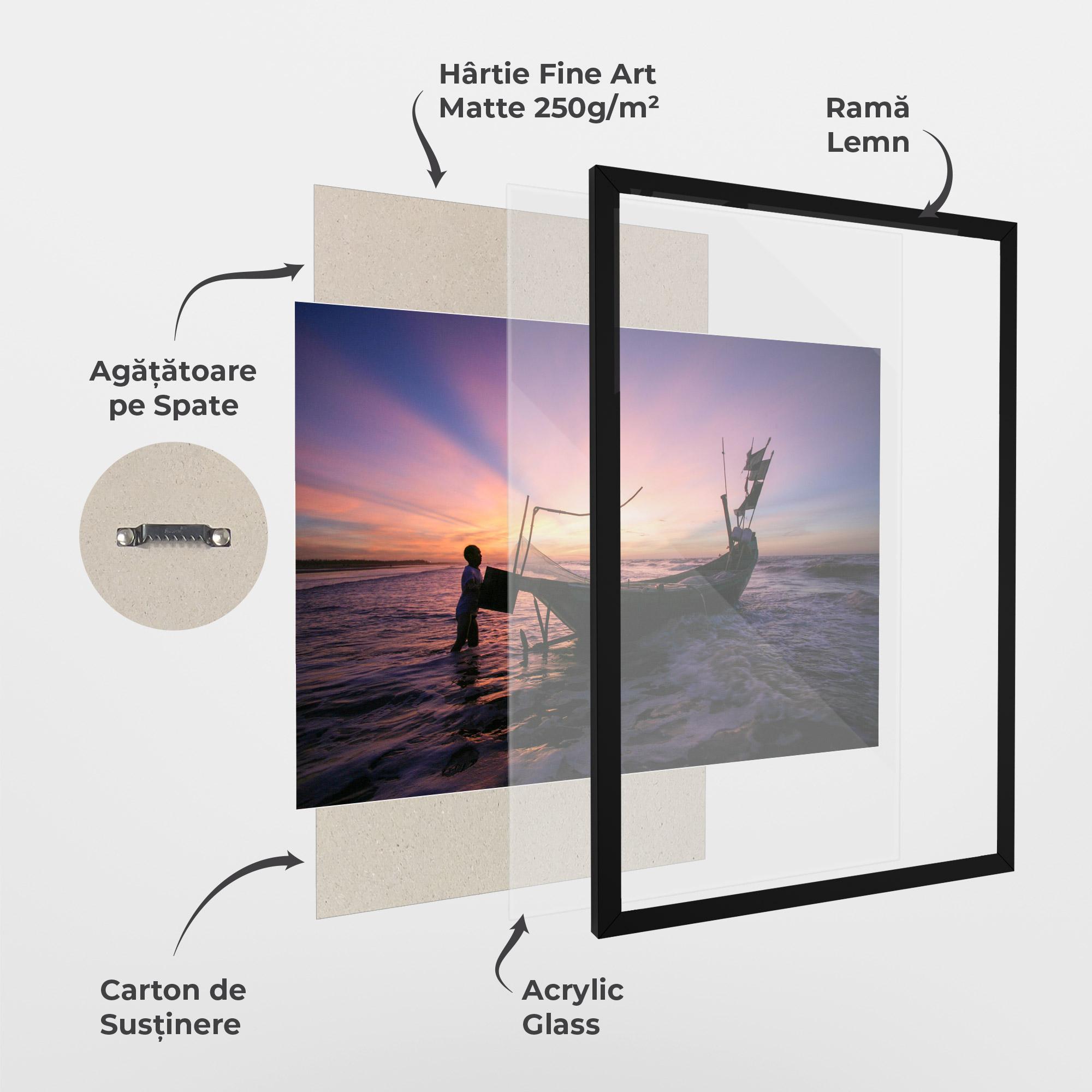 Poster Înrămat Sailor At Dawn mockup 1