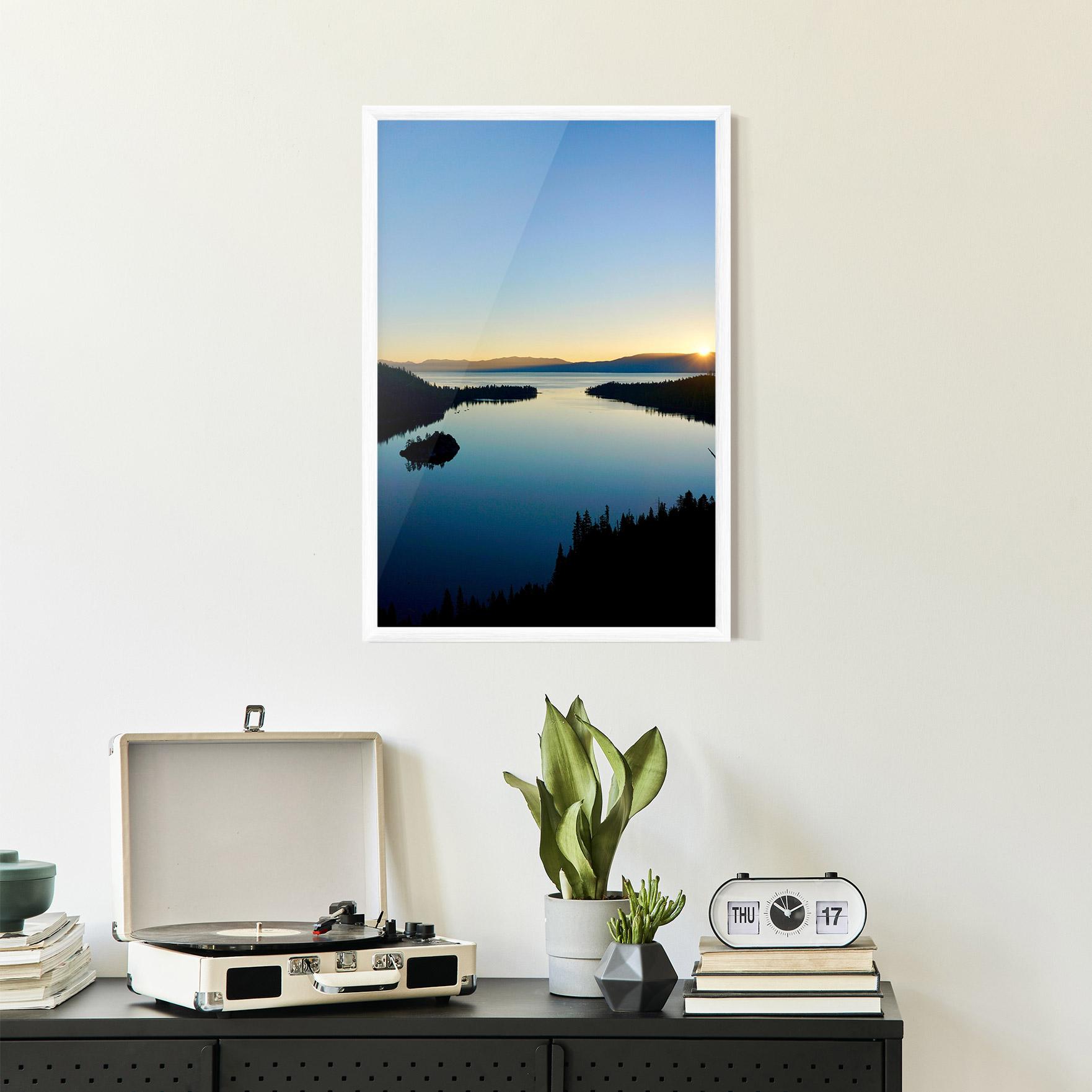 Poster Înrămat Blue Sky Lake mockup 2