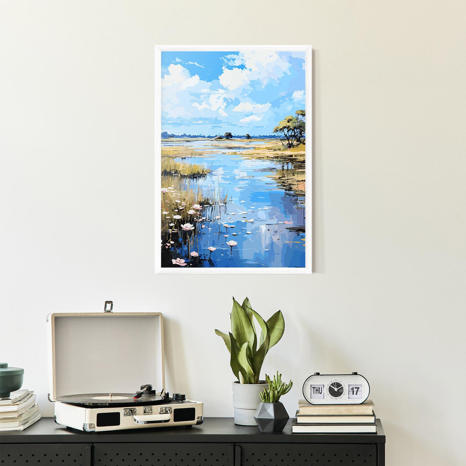 Poster Înrămat Riverside Flowers mockup 2