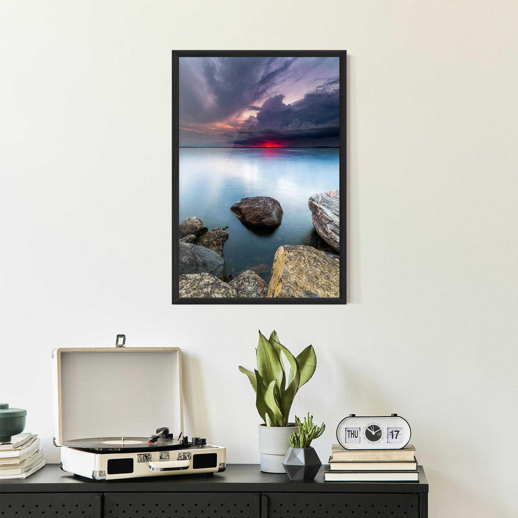 Poster Înrămat Lake Sunset mockup 2