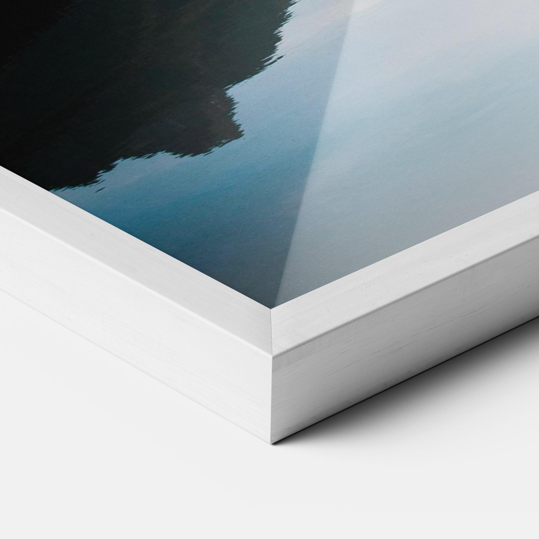 Poster Înrămat Foggy Blue Light mockup 3