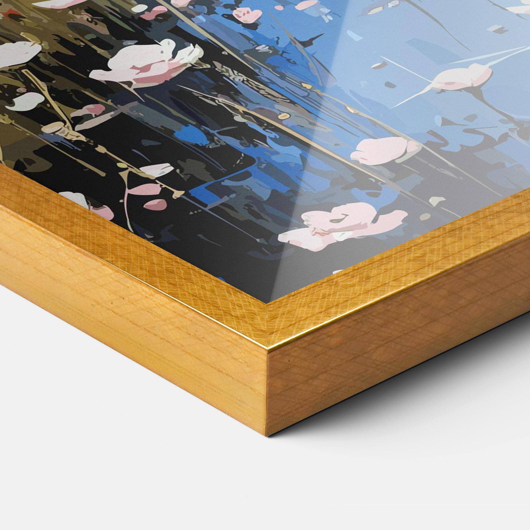 Poster Înrămat Riverside Flowers mockup 3