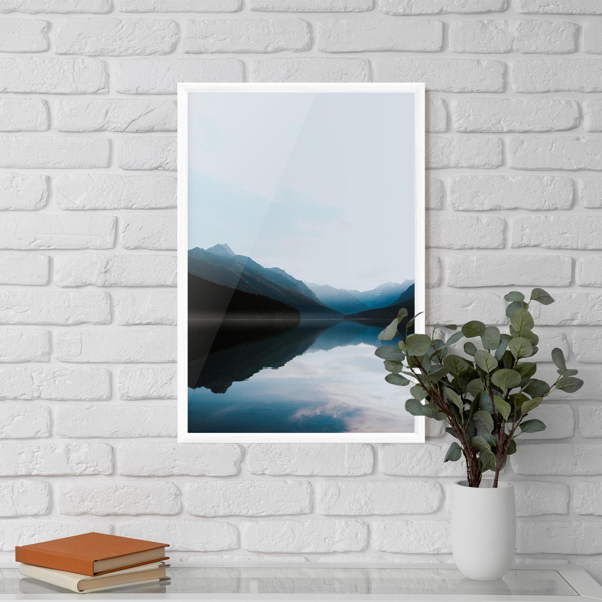 Poster Înrămat Foggy Blue Light mockup 5