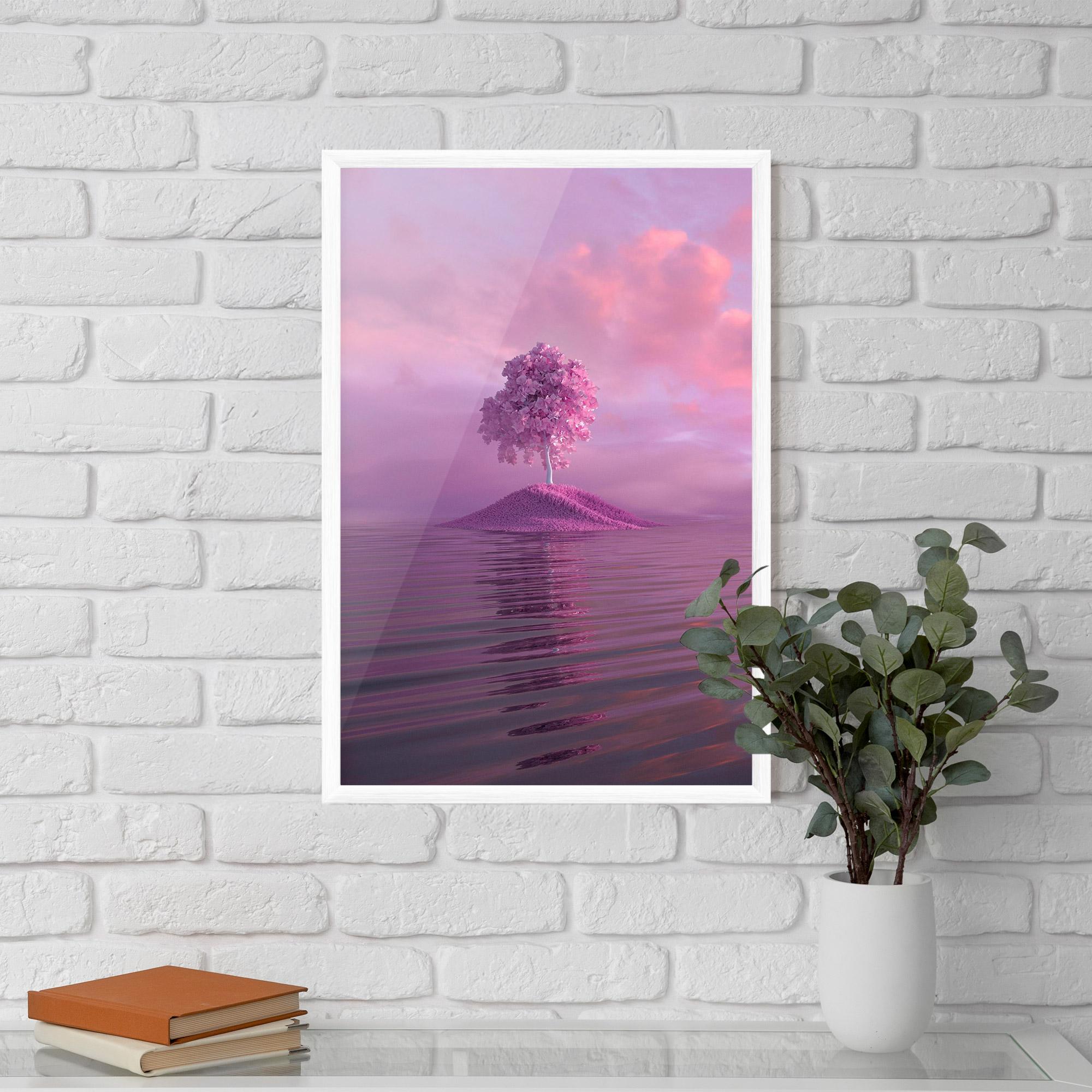 Poster Înrămat Pink Landscape mockup 5