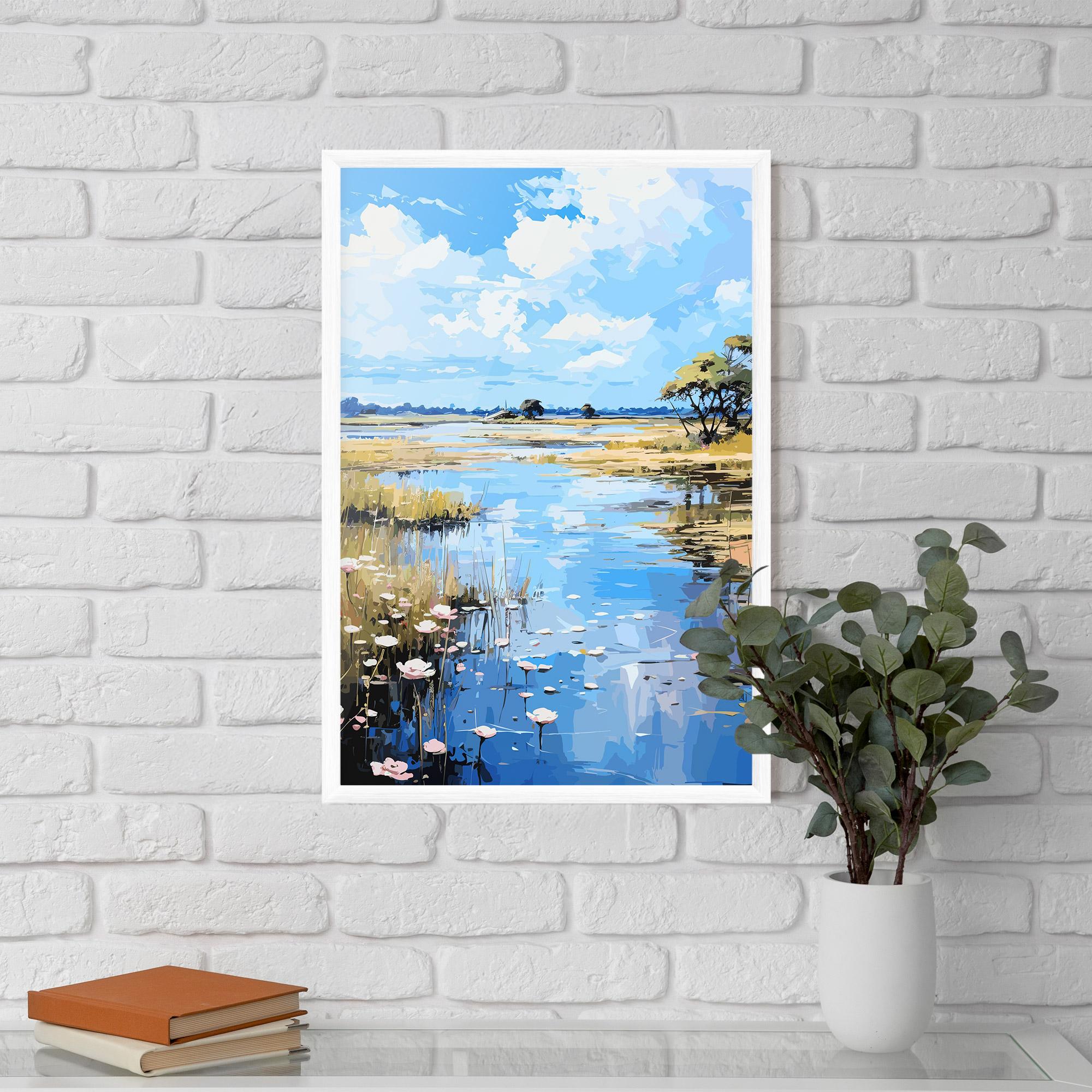 Poster Înrămat Riverside Flowers mockup 5