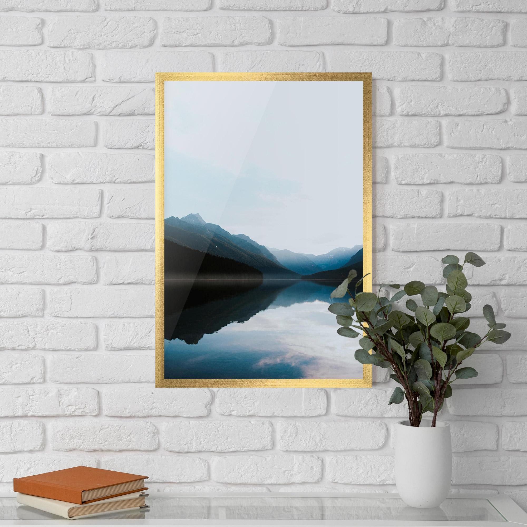 Poster Înrămat Foggy Blue Light mockup 5