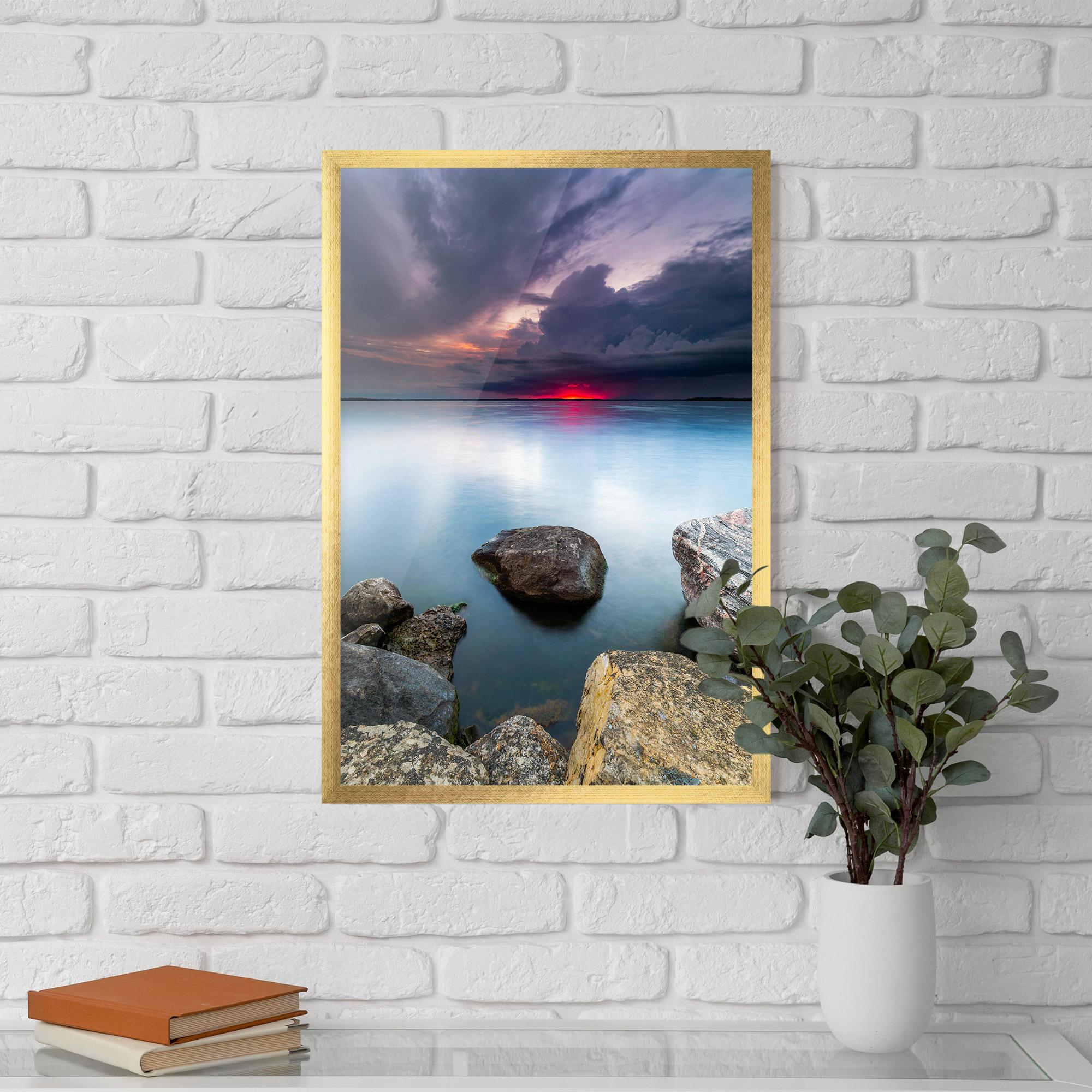 Poster Înrămat Lake Sunset mockup 5