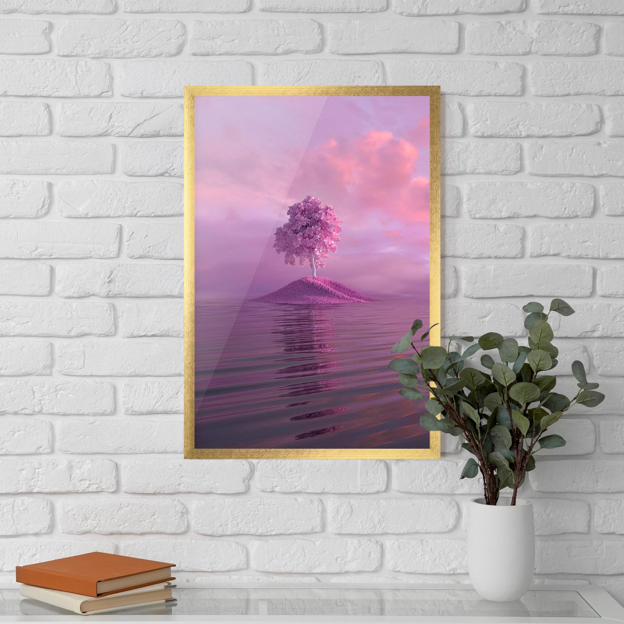 Poster Înrămat Pink Landscape mockup 5