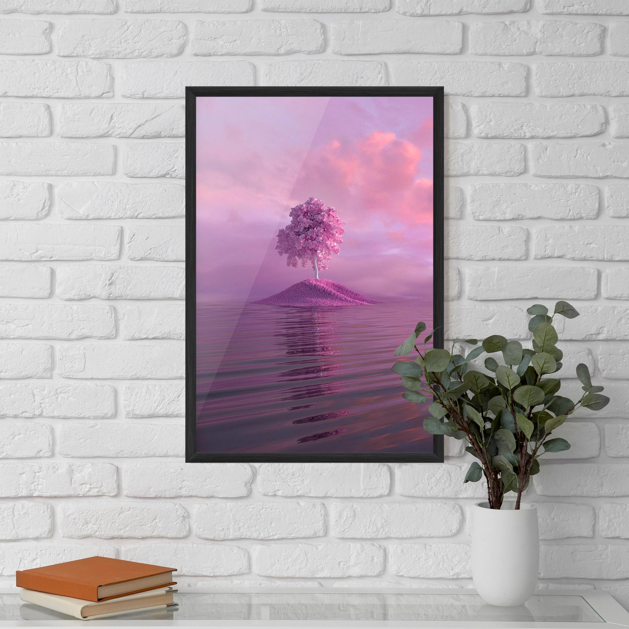Poster Înrămat Pink Landscape mockup 5